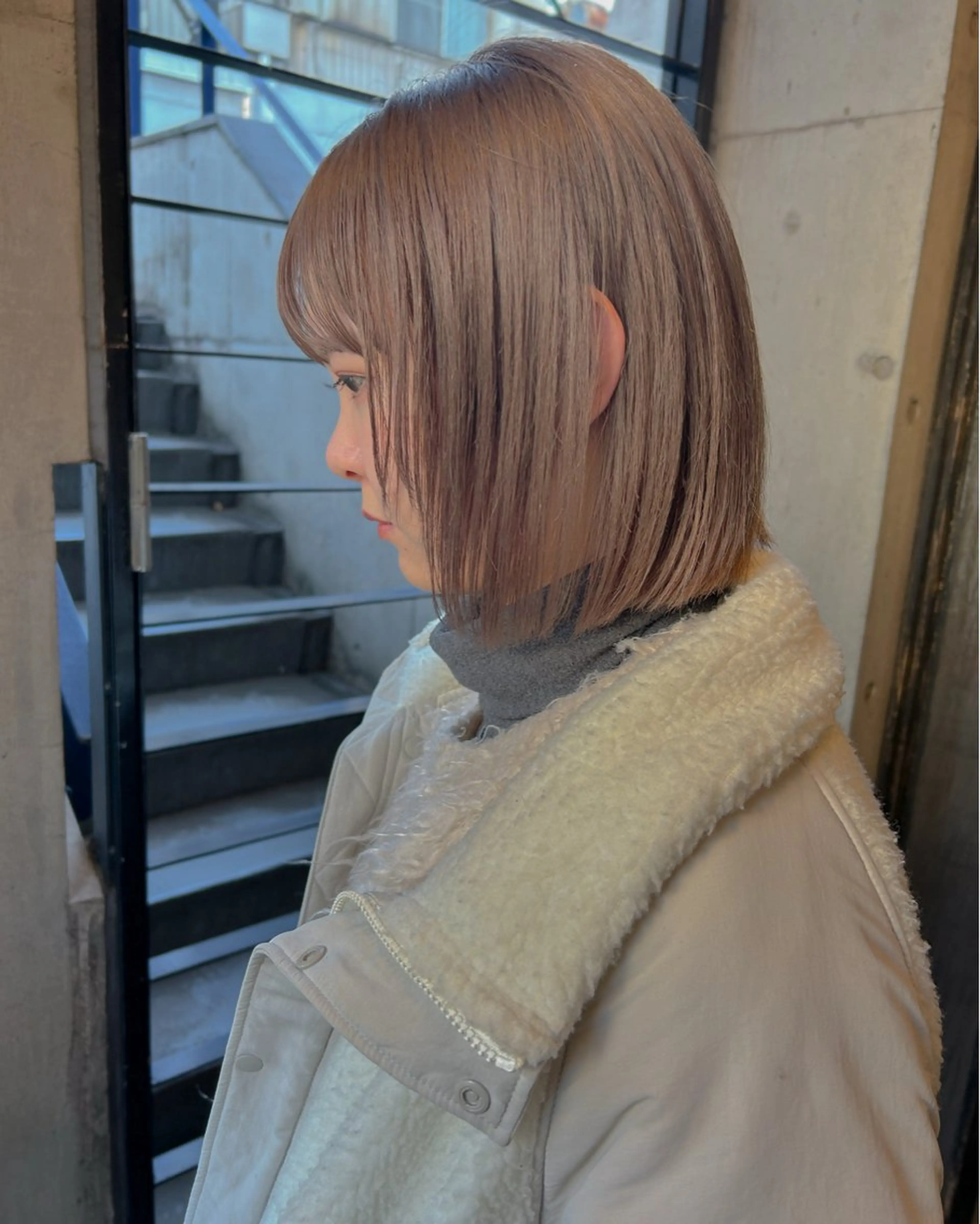 ショート カラー ベージュカラー ボブ ﾘｭｳﾄ/ボブ/ レイヤー/ブリーチのヘアスタイル