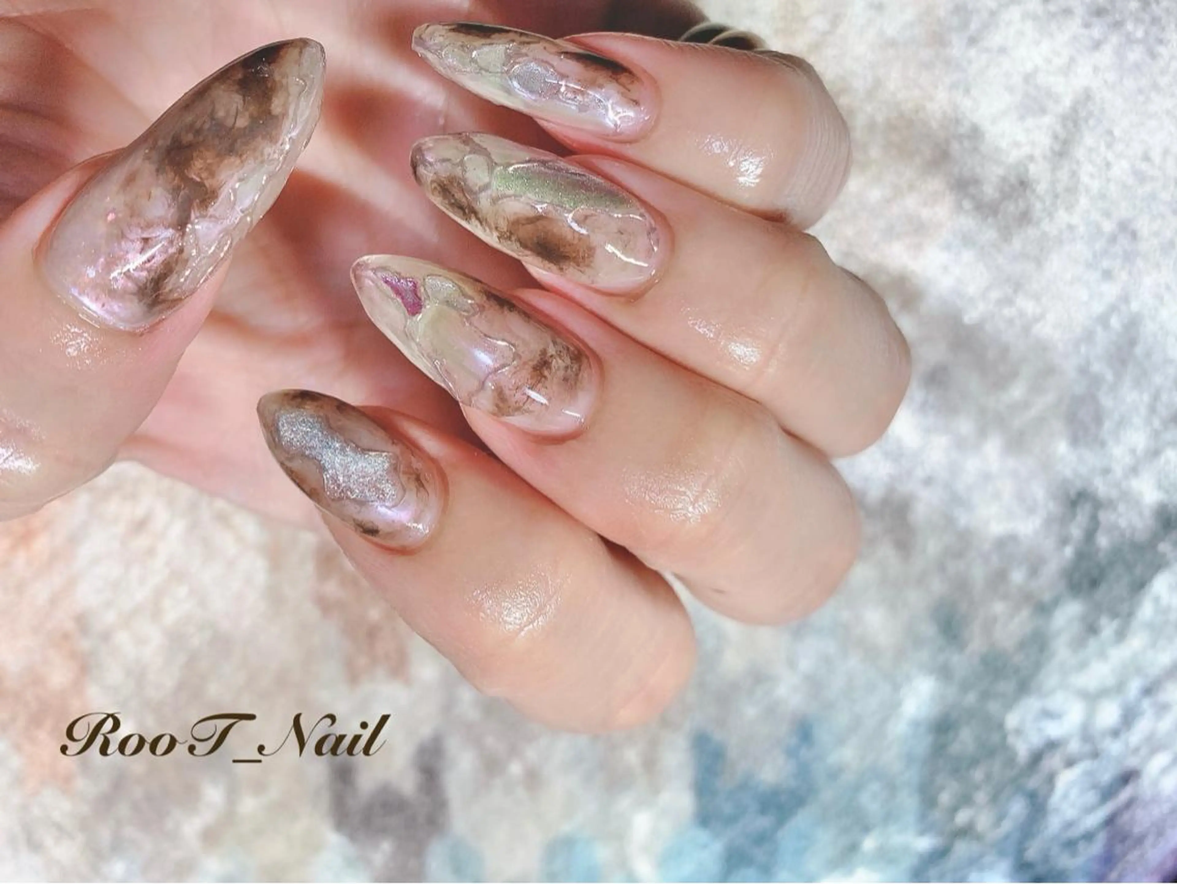 メンズ キッズ ネイル ニュアンスネイル ハンドネイル RooT Nailのネイルデザイン