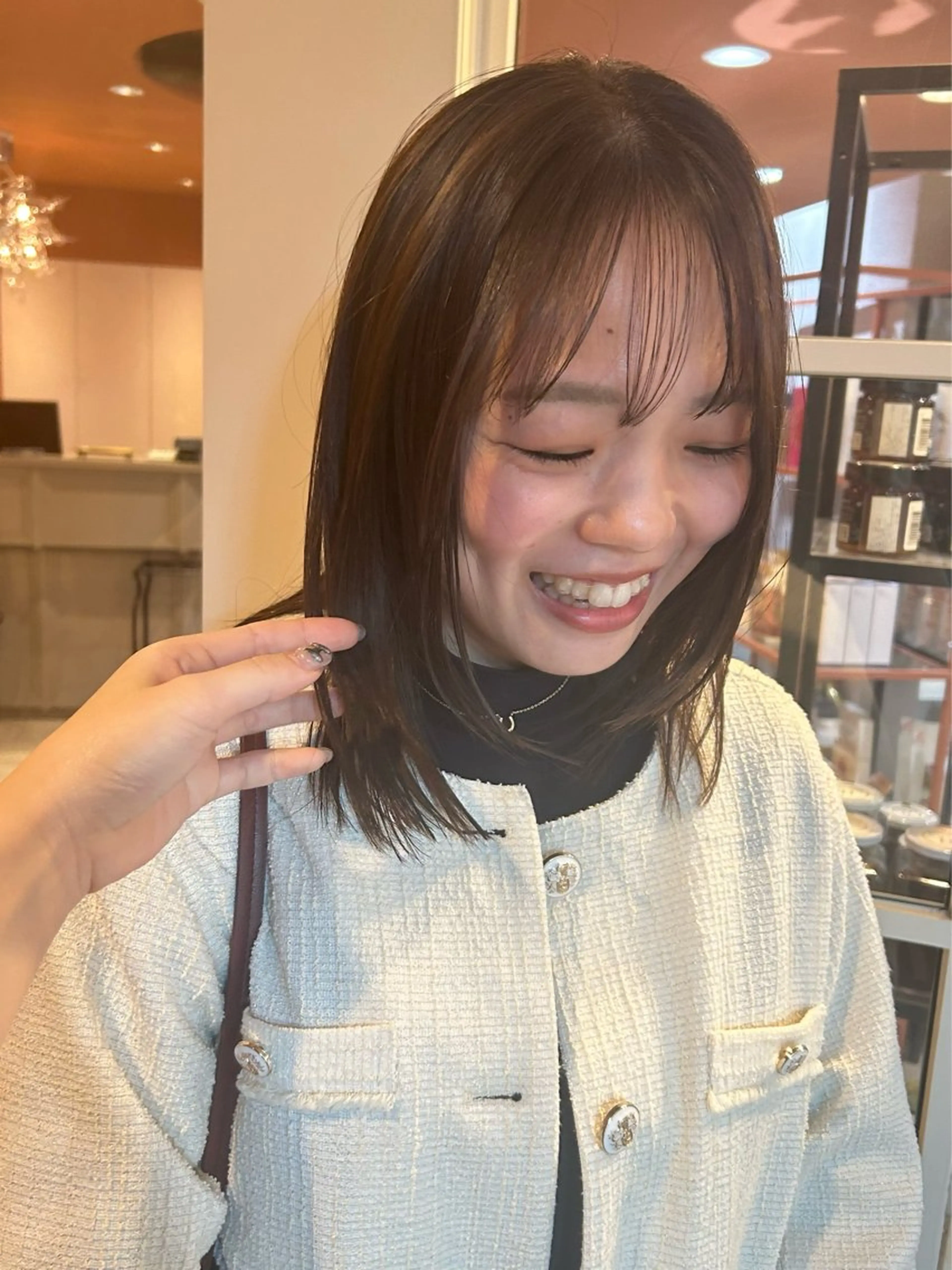 ミディアム カラー 透明感カラー カット ヘアカラー 艶髪に✧ / 透明感 カラー / 冨成のヘアスタイル