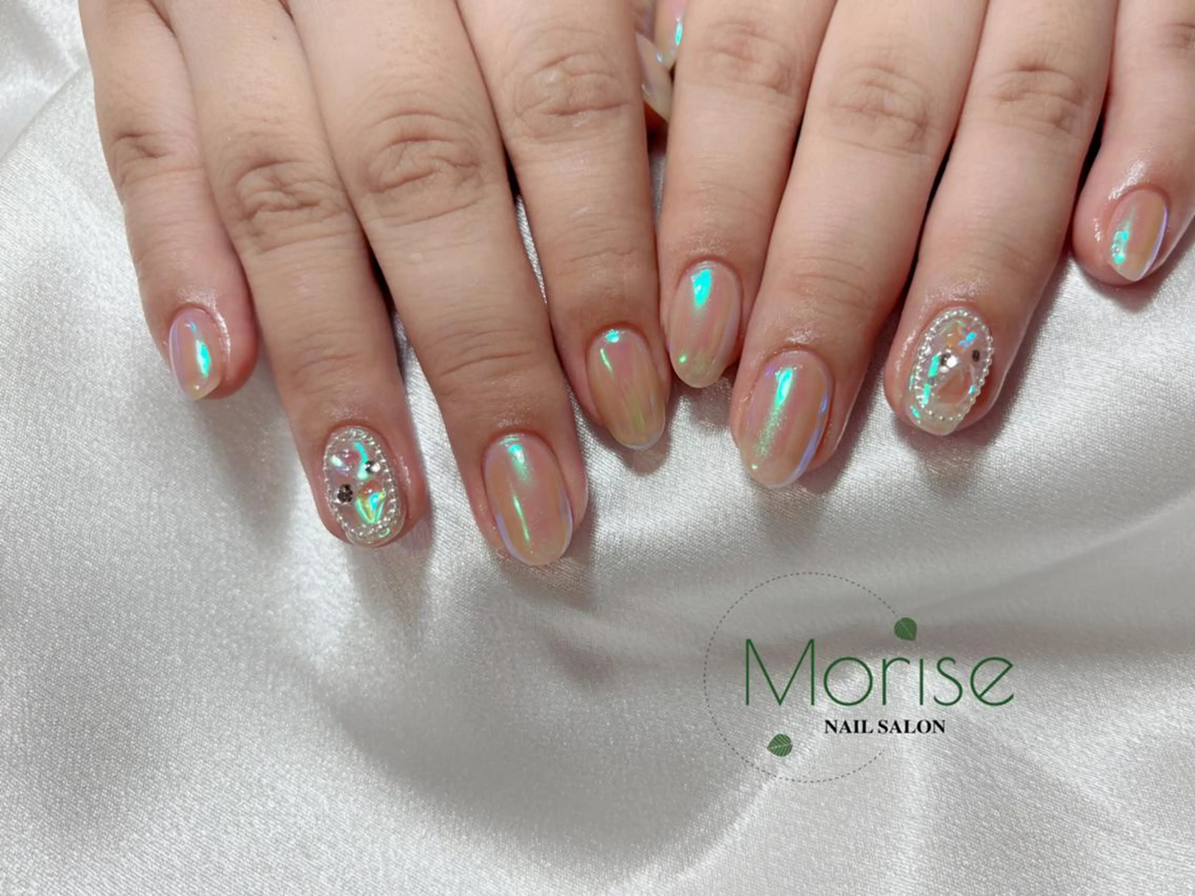 ネイル フットネイル フレンチネイル ジェルネイル ガラスフレンチ 韓国ネイル ハンドネイル ハンドケア MoriseNail 原宿店のネイルデザイン