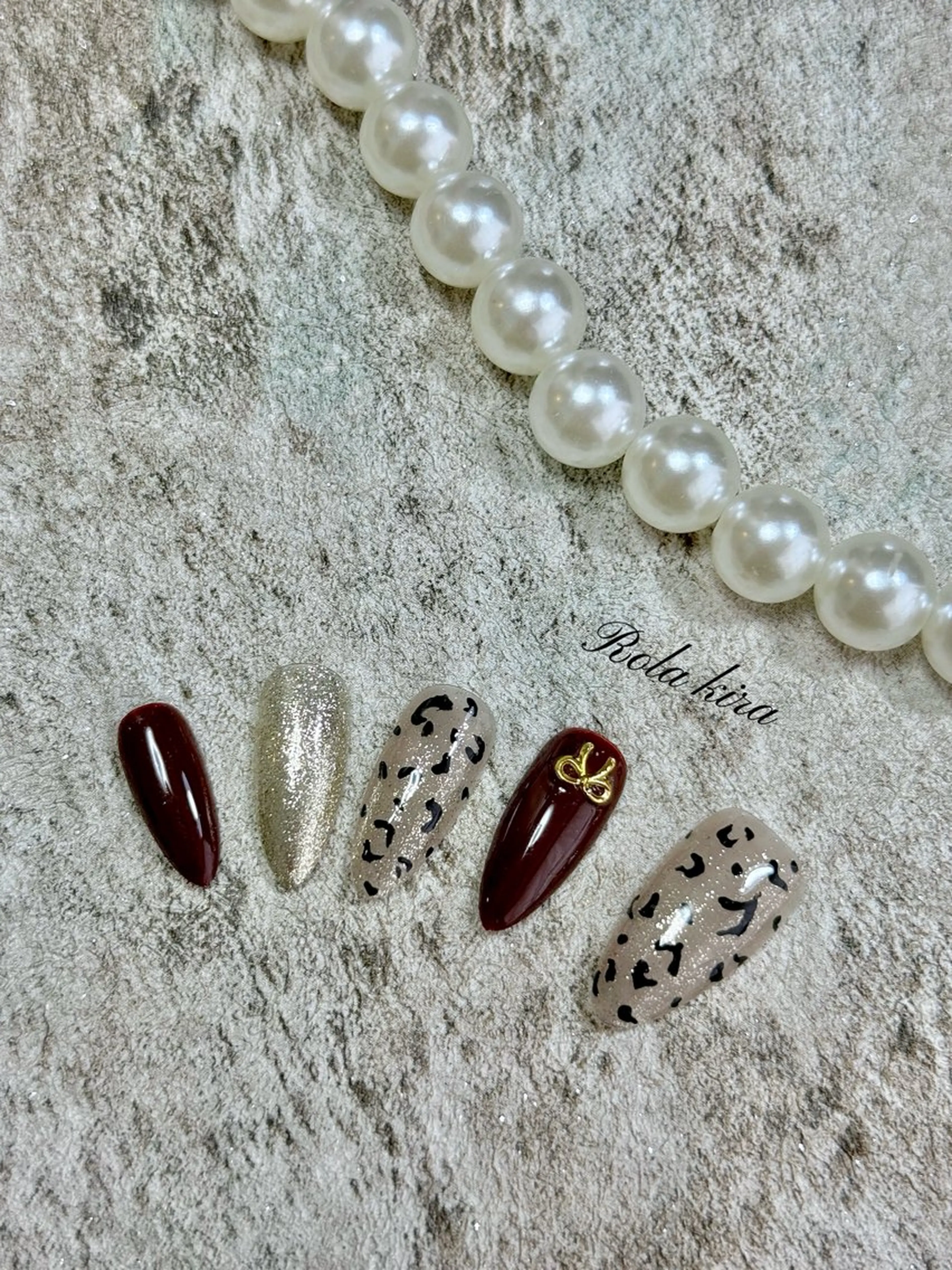 ネイル アートネイル ハート キラキラネイル ハンドネイル Rola kira nail salon所属・Rola kira 麗のネイルデザイン