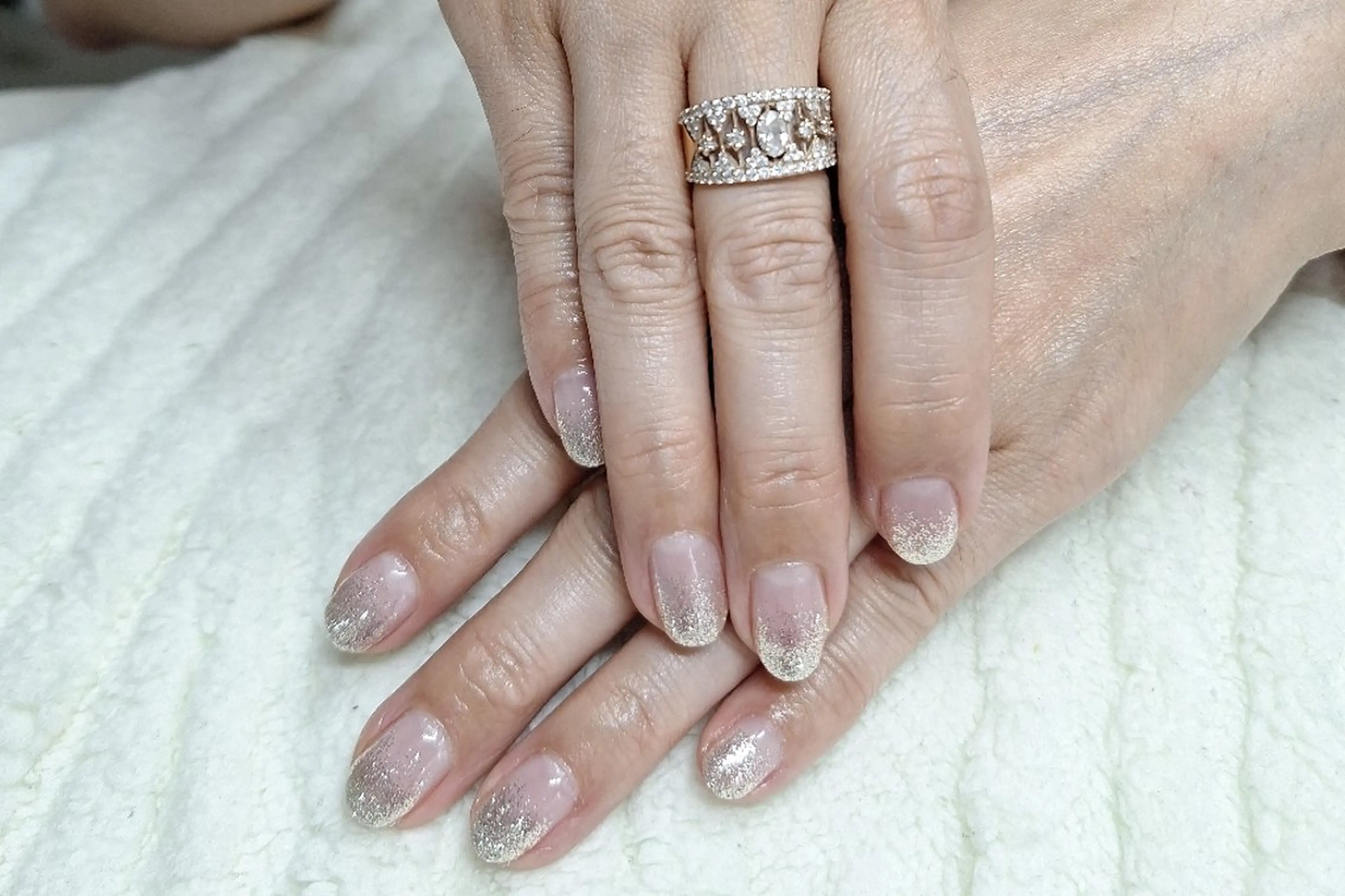 ネイル グラデーション ラメ(グリッター) ラメグラデーション AnotherNail所属・藤井 みなこのネイルデザイン