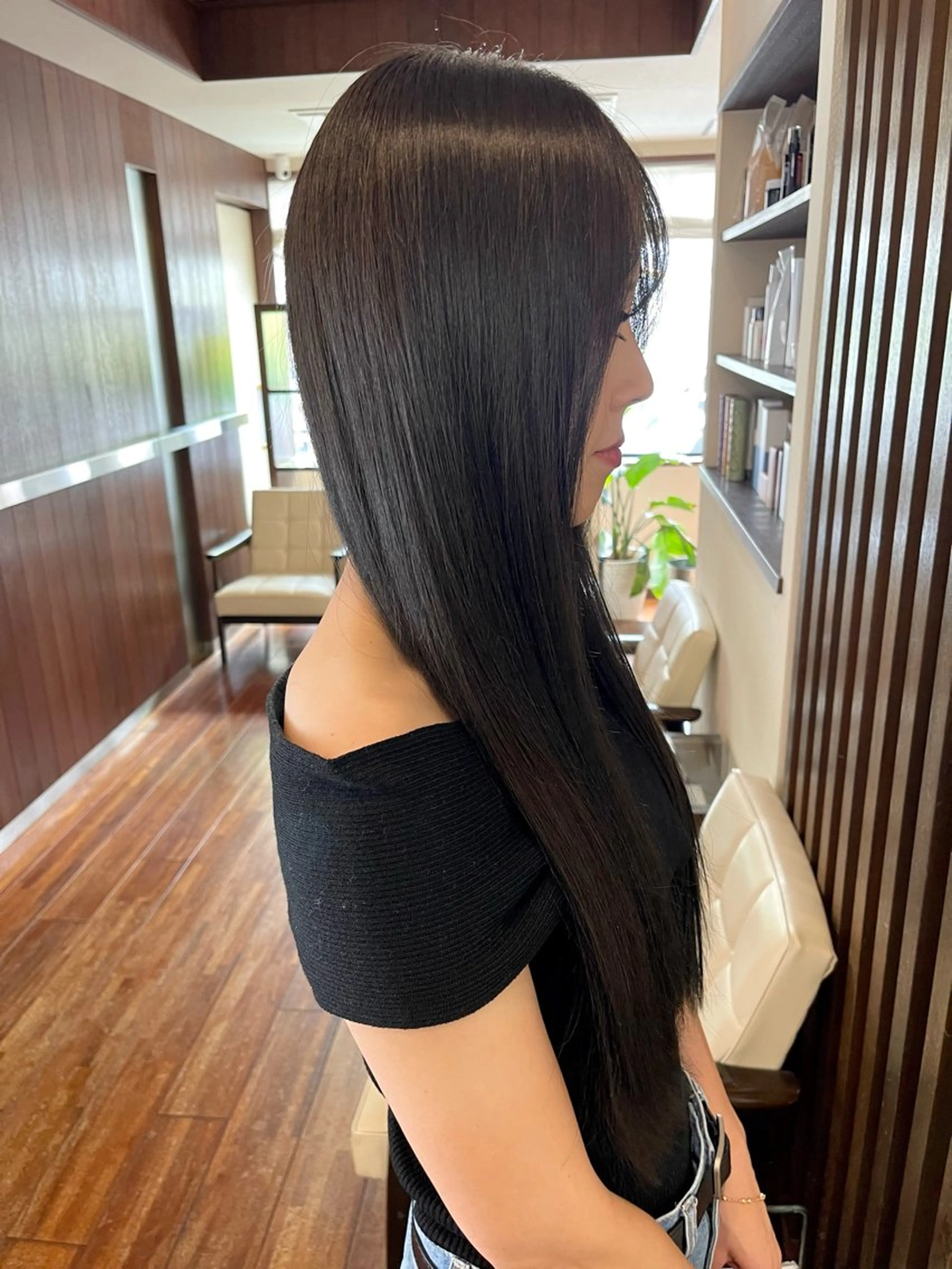 ロング カラー 髪質改善 カット ヘアカラー トリートメント 髪質改善ｶﾗｰ ｹｱﾌﾞﾘｰﾁ/ﾀﾑのヘアスタイル