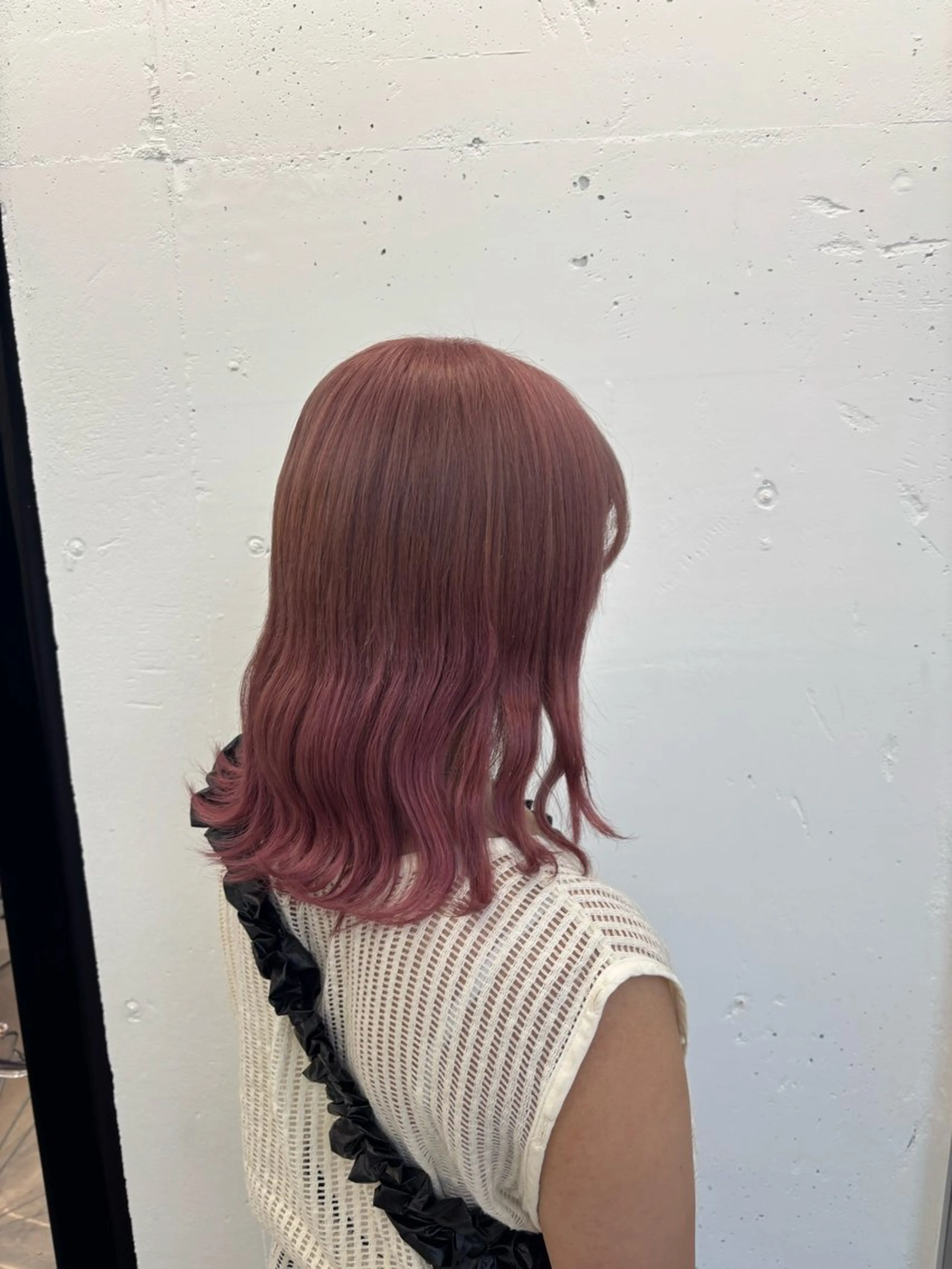 ミディアム カラー ベージュカラー ピンクカラー ピンクベージュ ヘアカラー トリートメント ヘッドスパ 🌼あいり🌼 JILLSTUDIOのヘアスタイル