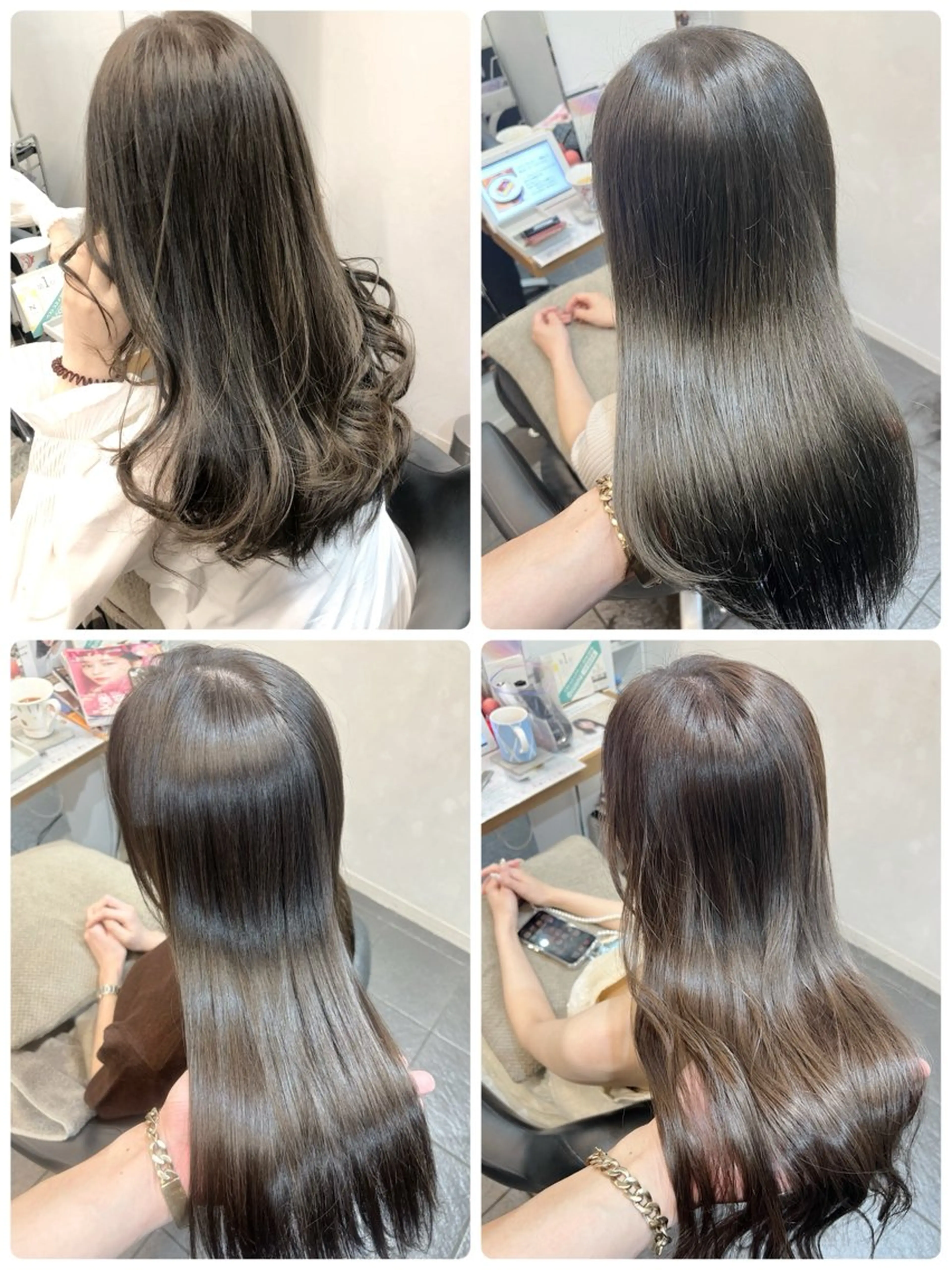 【ブリーチなしダブルカラー】+トリートメント炭酸スパ(イルミナカラーorアディクシーカラー可)透明感カラー/赤み消しの写真