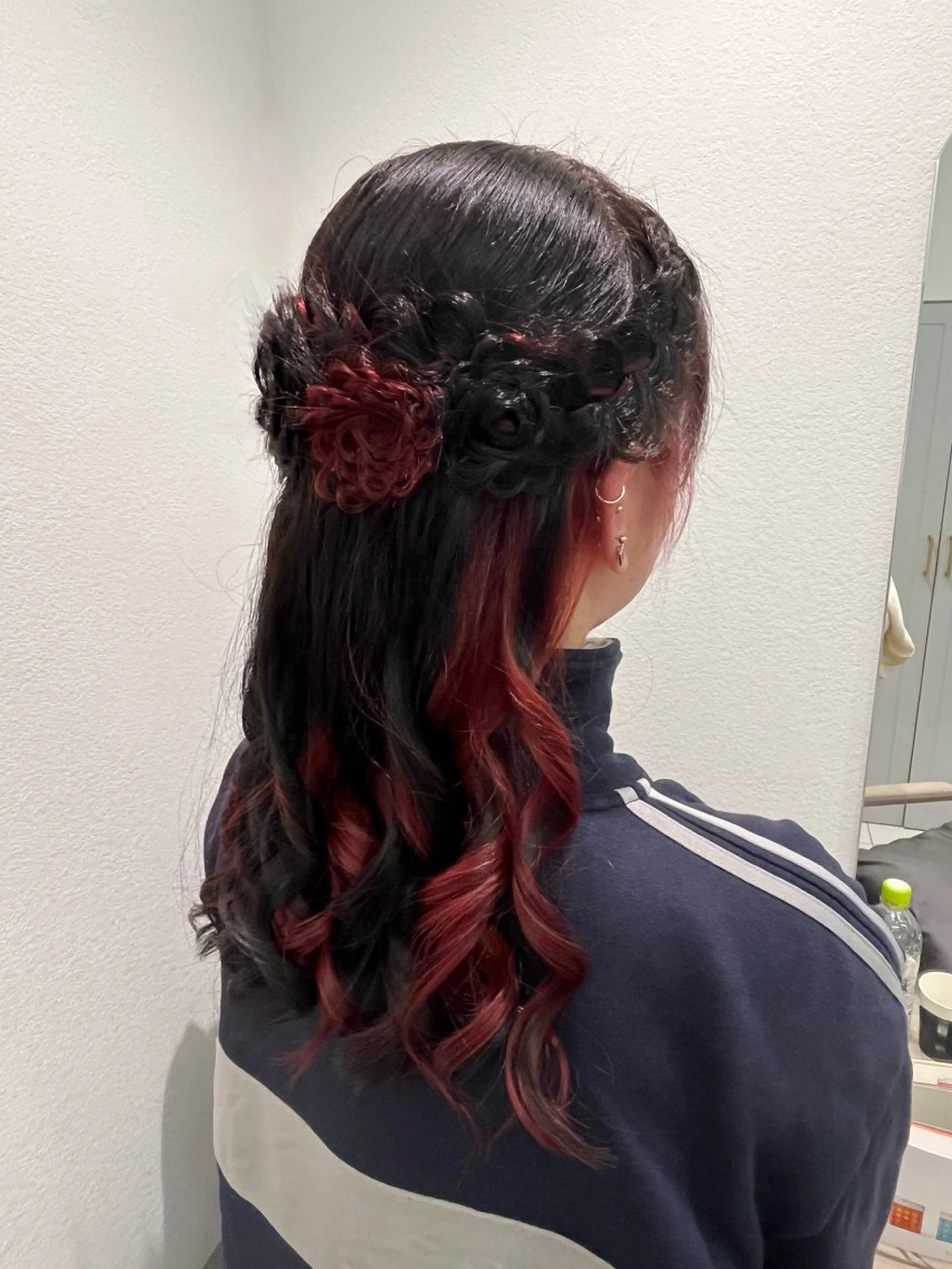 ロング カラー ヘアアレンジ ハーフアップ ヘアセット Eleanor 池袋 🧸Madoka🧸のヘアスタイル