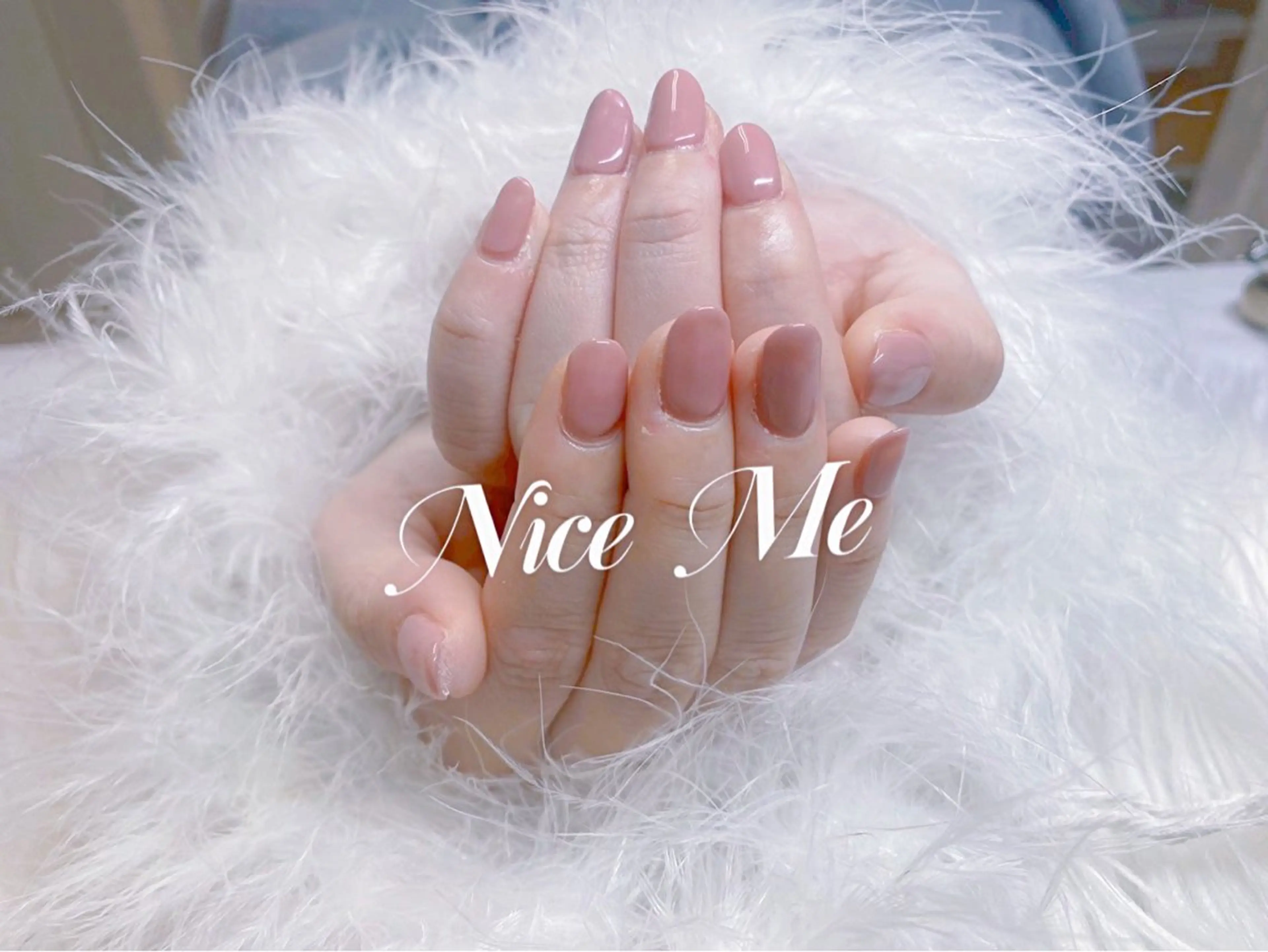 ネイル ピンク ピンクベージュ Nice Me所属・NiceMe@ AYANOのネイルデザイン