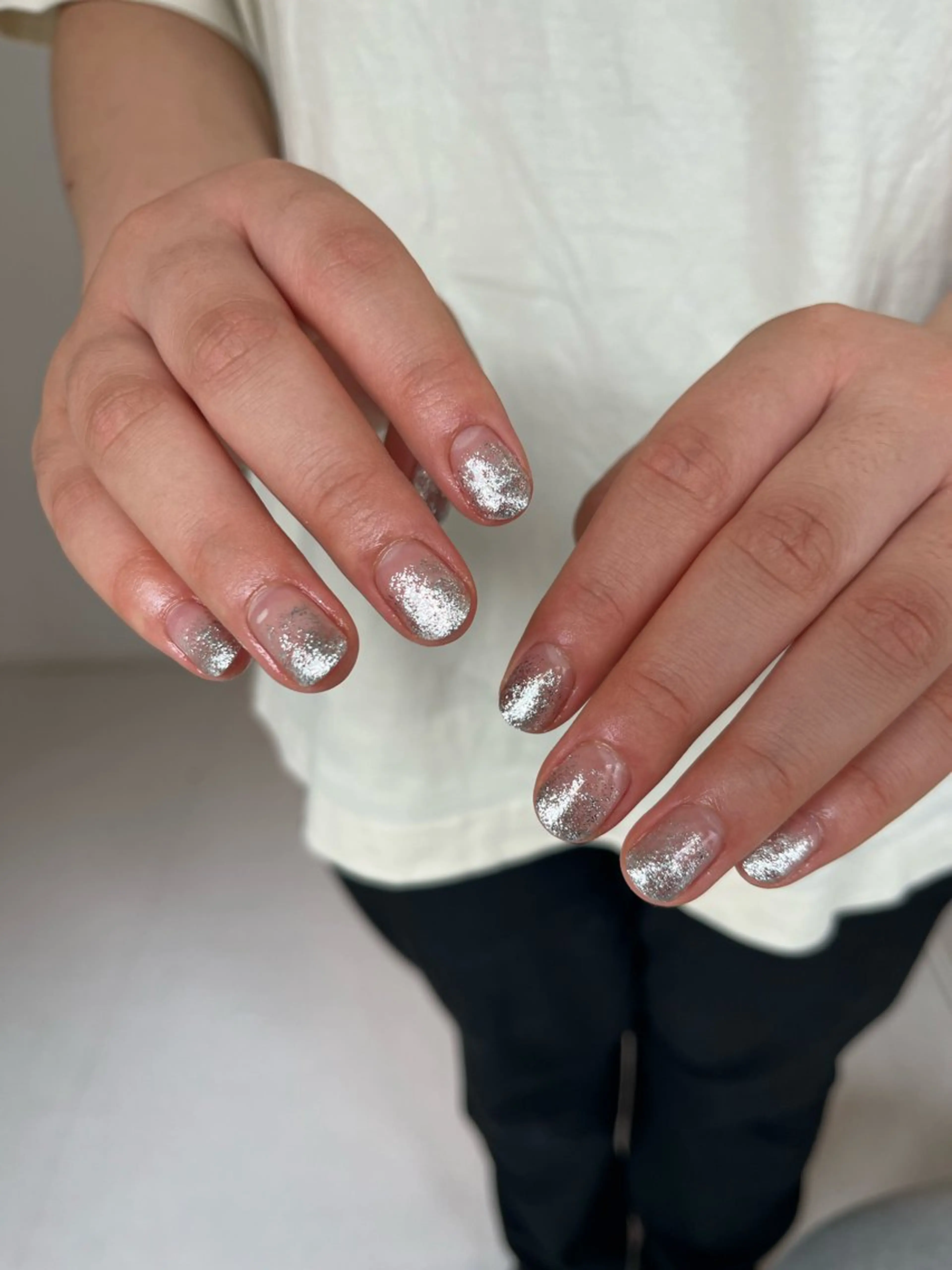 ネイル グラデーション ラメ(グリッター) ラメグラデーション DEE  nail ayameのネイルデザイン
