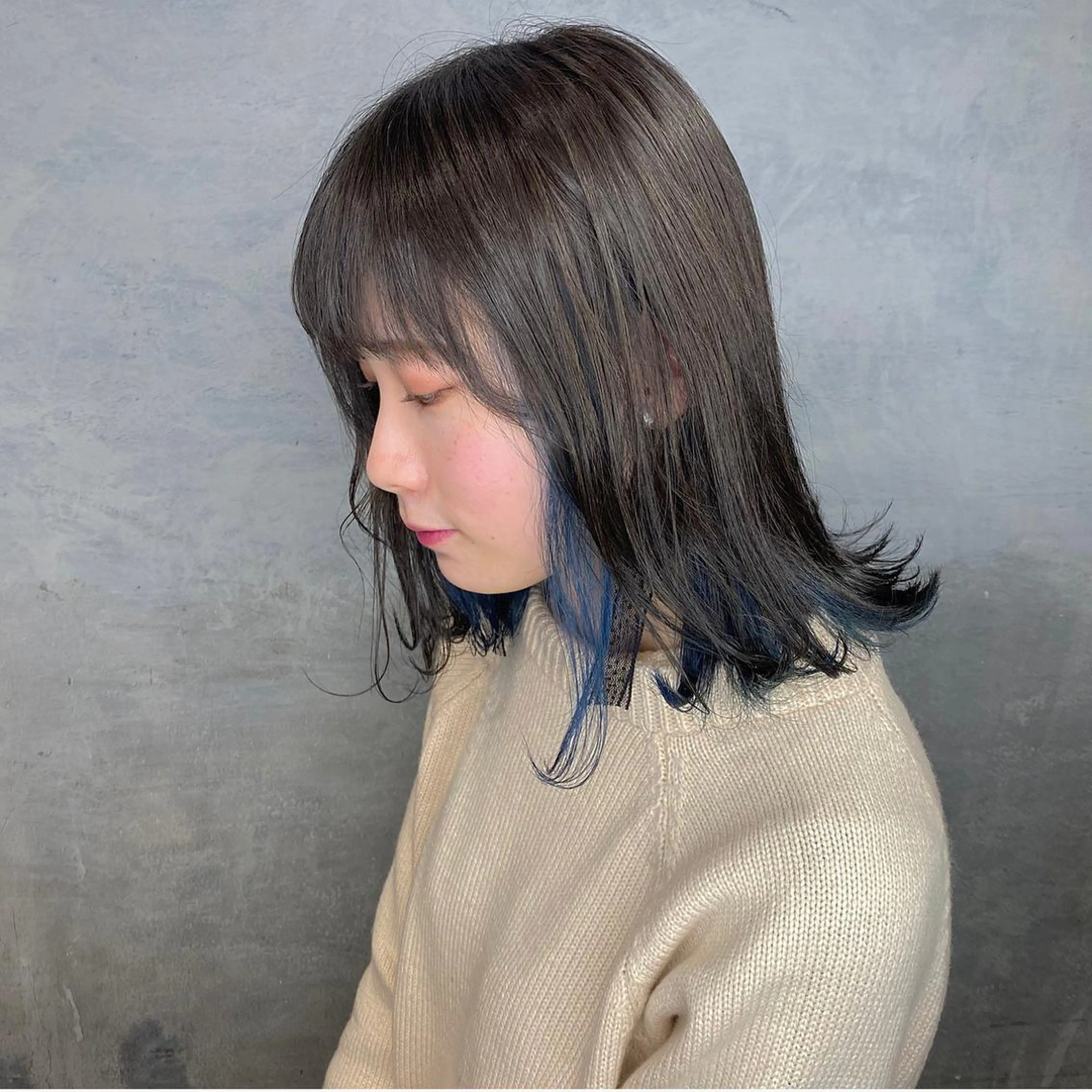 ミディアム カラー CLUTCH天王寺 西藤遥河のヘアスタイル