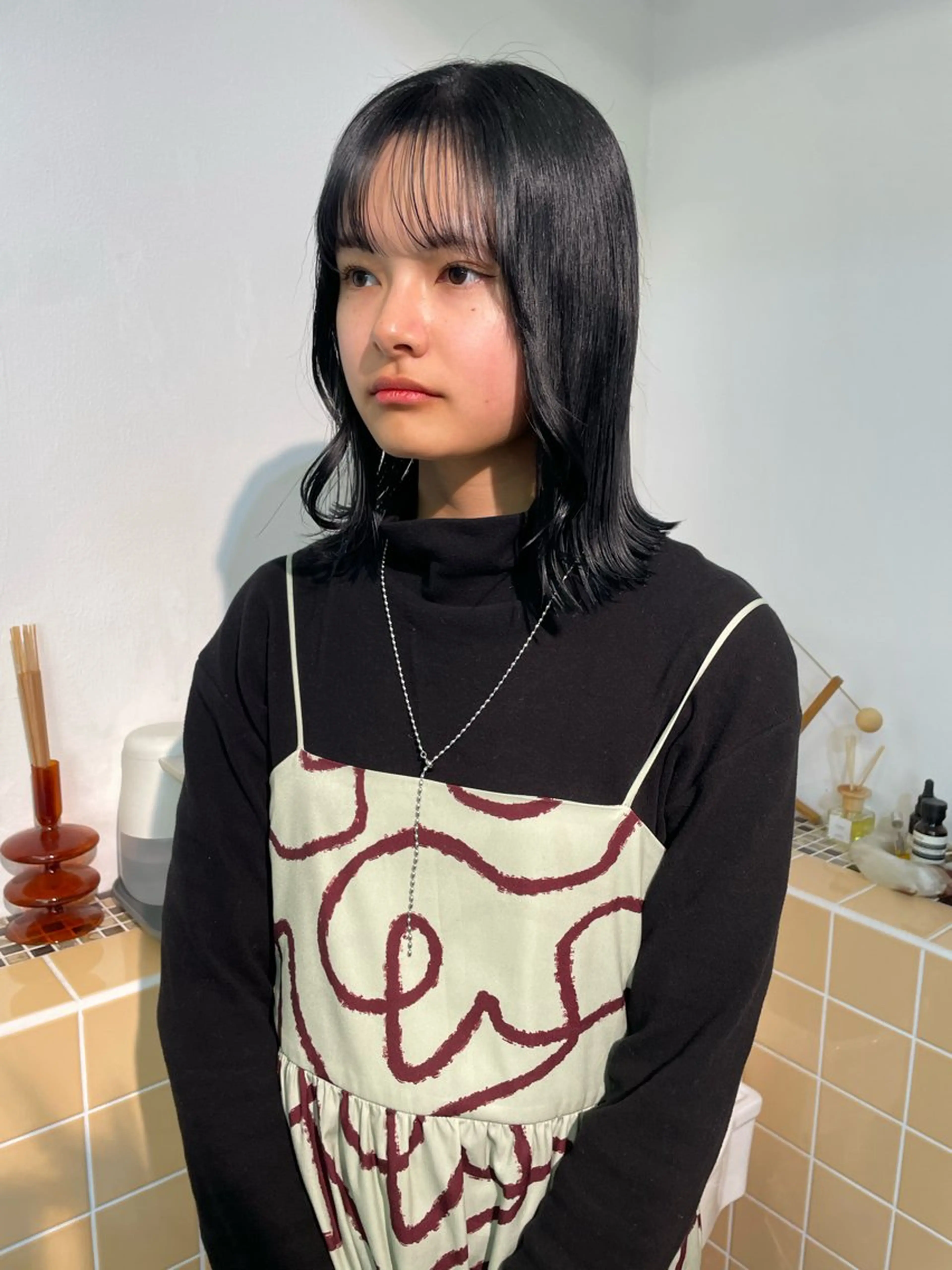 ミディアム カラー sakura🌸 レイヤー/韓国ヘアのヘアスタイル