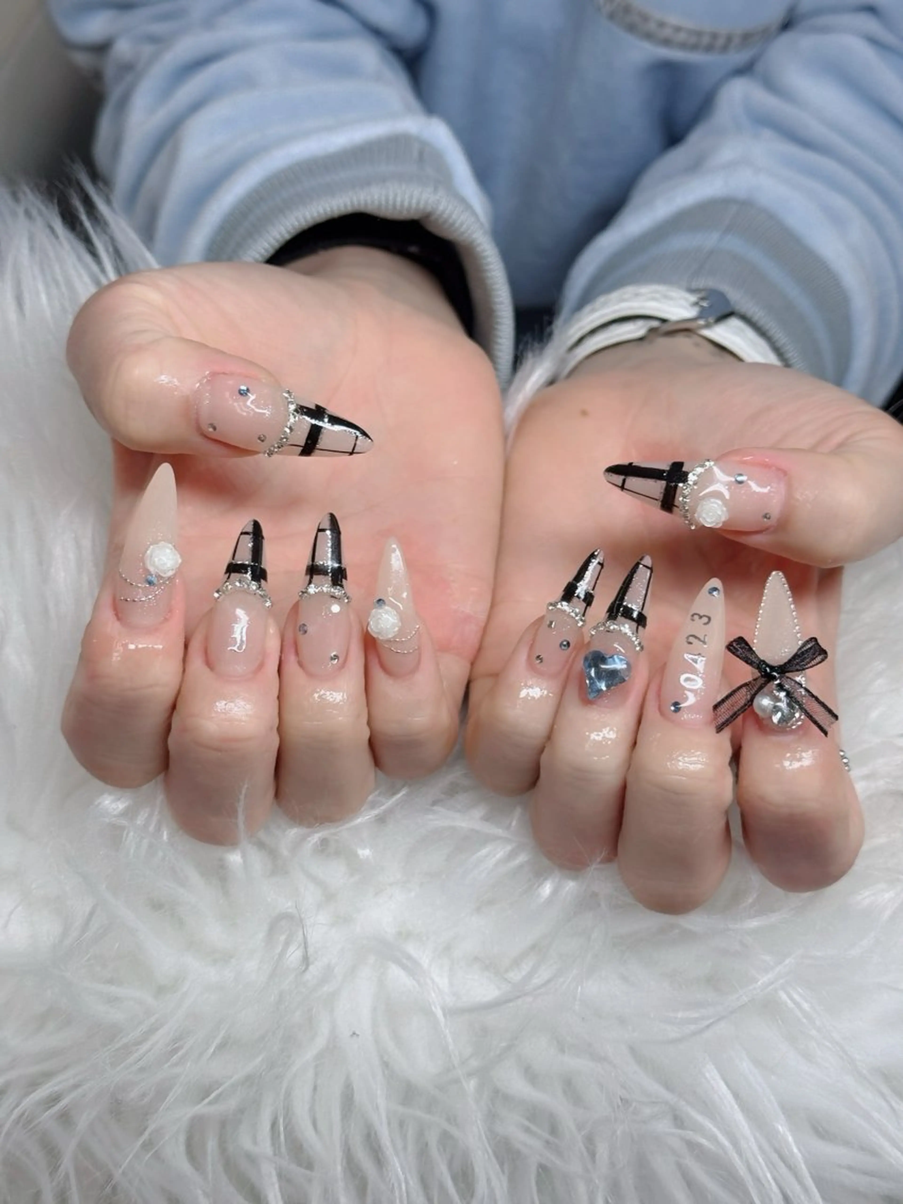 ネイル アートネイル 韓国ネイル 持ち込み ワンホンネイル ハンドネイル Lenie Nail Salonのネイルデザイン