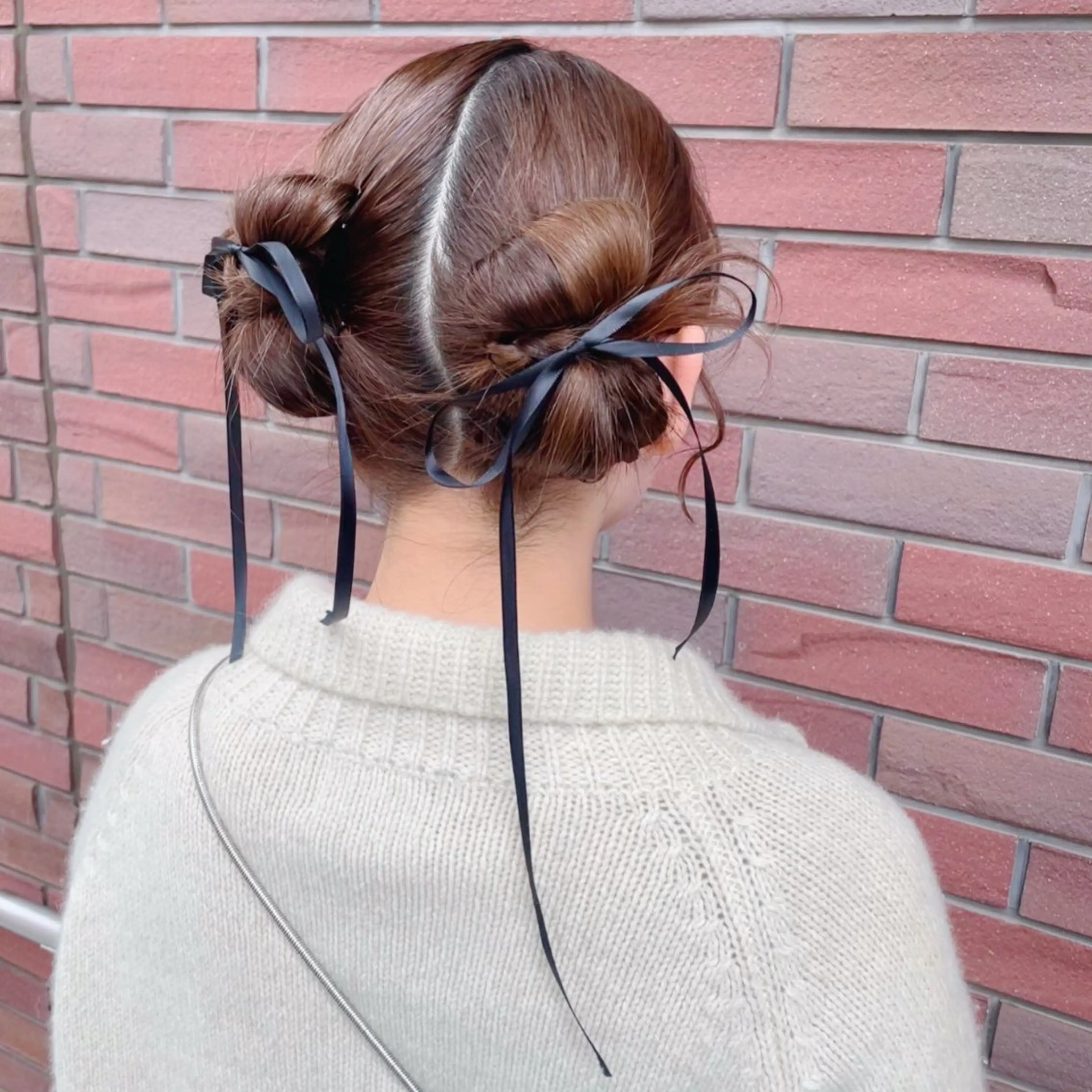 セミロング ヘアアレンジ 三つ編み 古沢 みづきのヘアスタイル