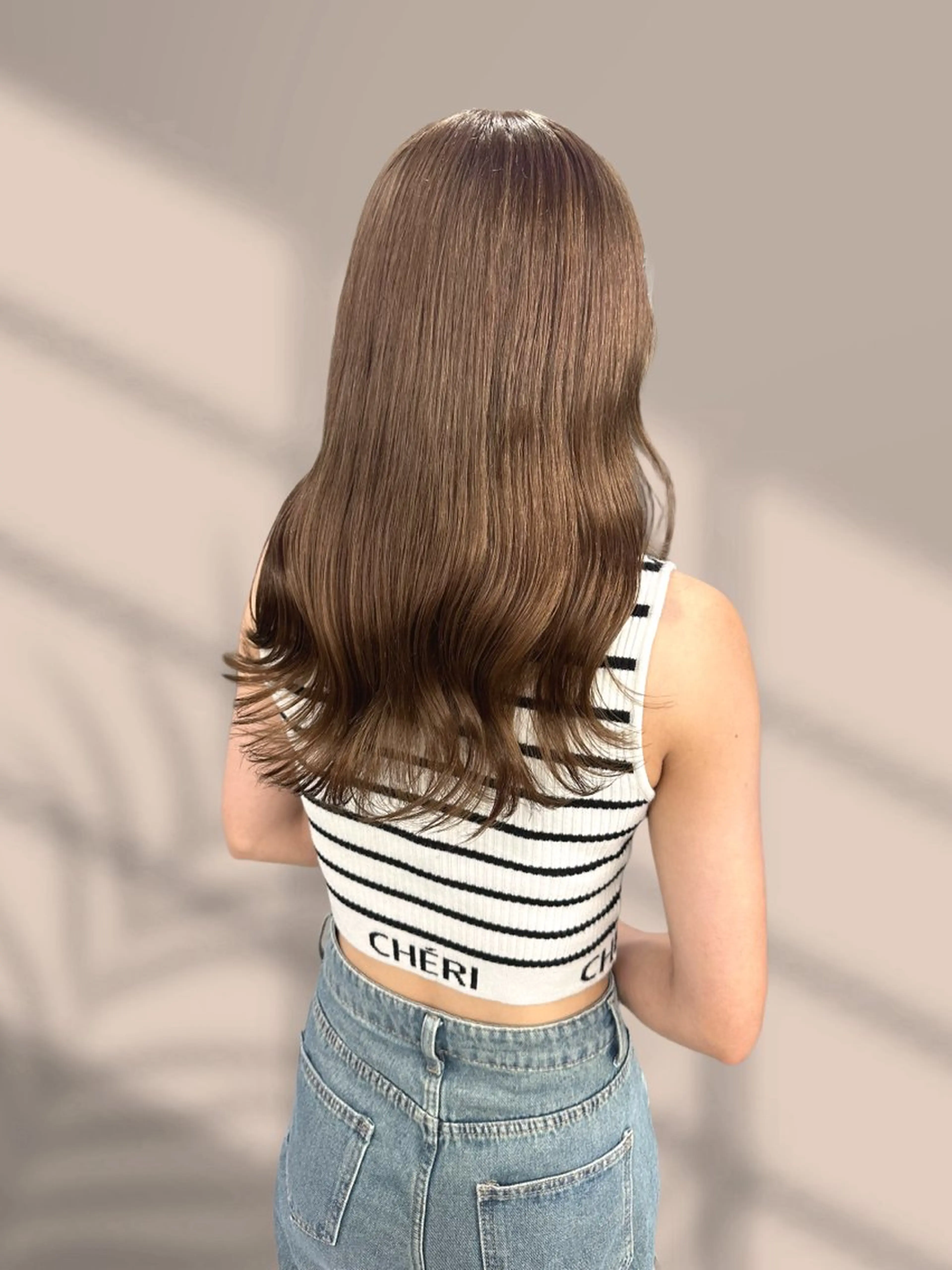 ロング カラー ヘアカラー トリートメント ヘアセット くすみミルクティー／ ブラウン🪡TOWAのヘアスタイル