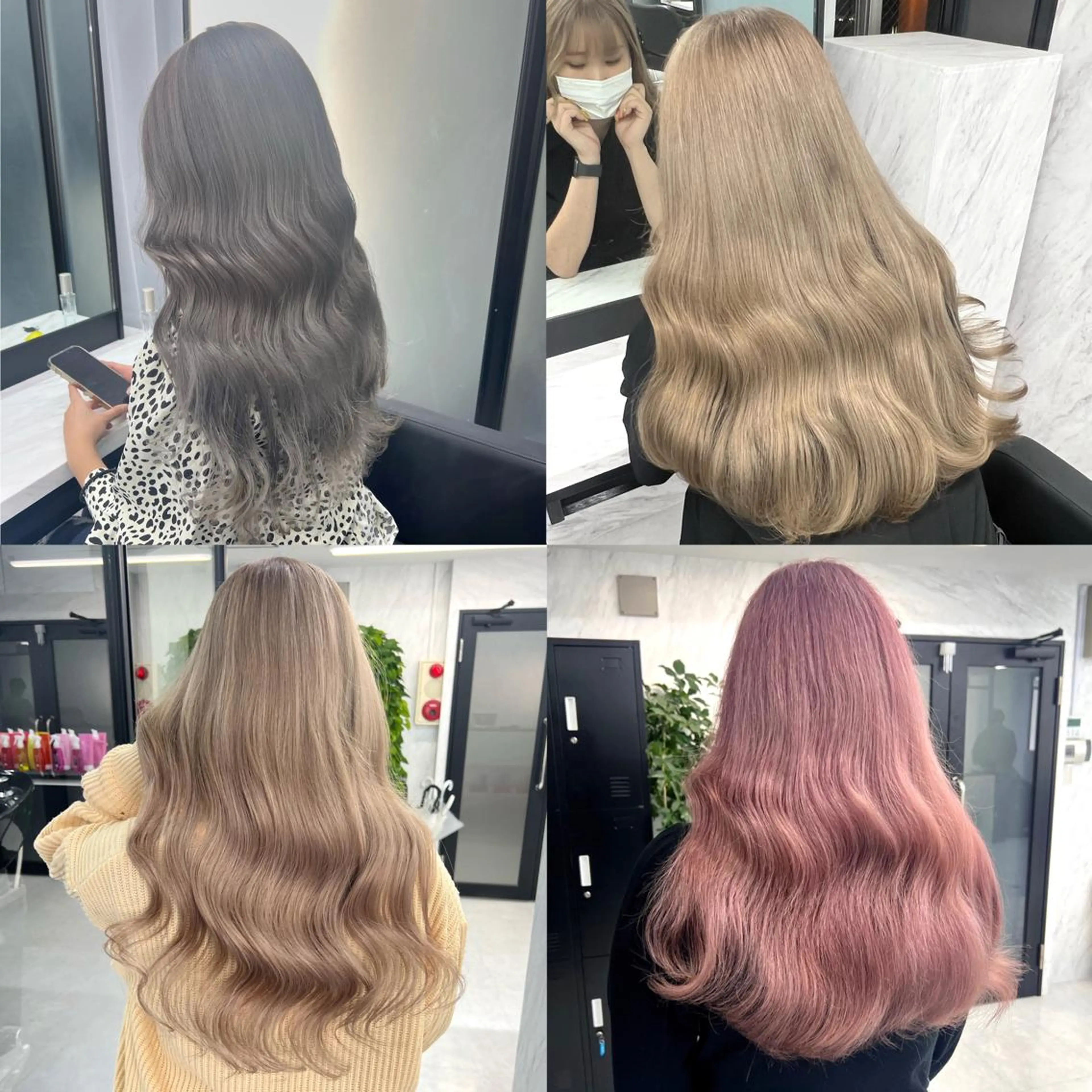 ロング カラー ヘアカラー エクステ シールエクステ特化 ハイトーン、NANAのヘアスタイル