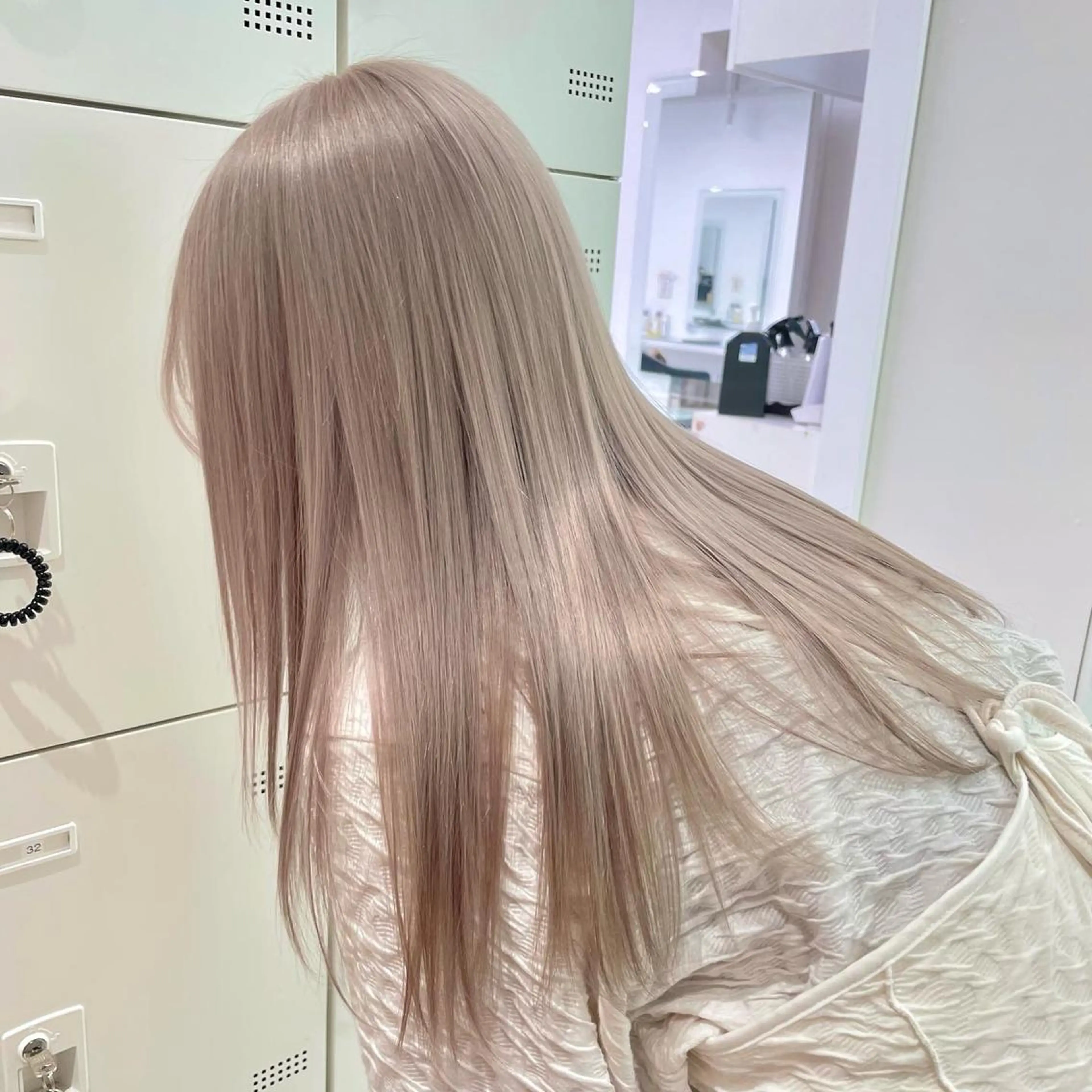 ロング 💖韓国×王道 ハイトーン💖のヘアスタイル