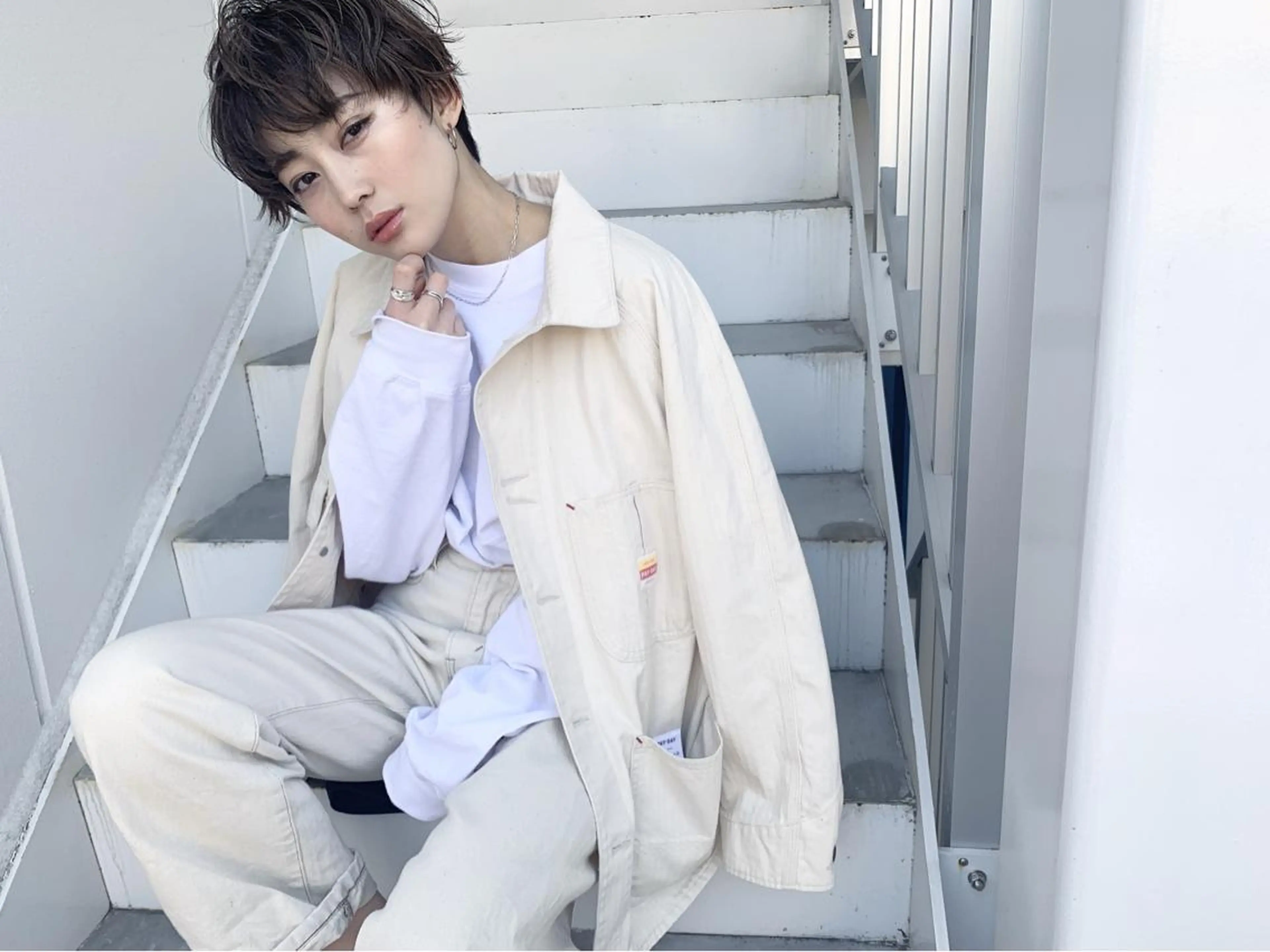 ショート カラー カット ヘアカラー トリートメント LITTY所属・レイヤー/髪質改善 /山永圭介のヘアスタイル