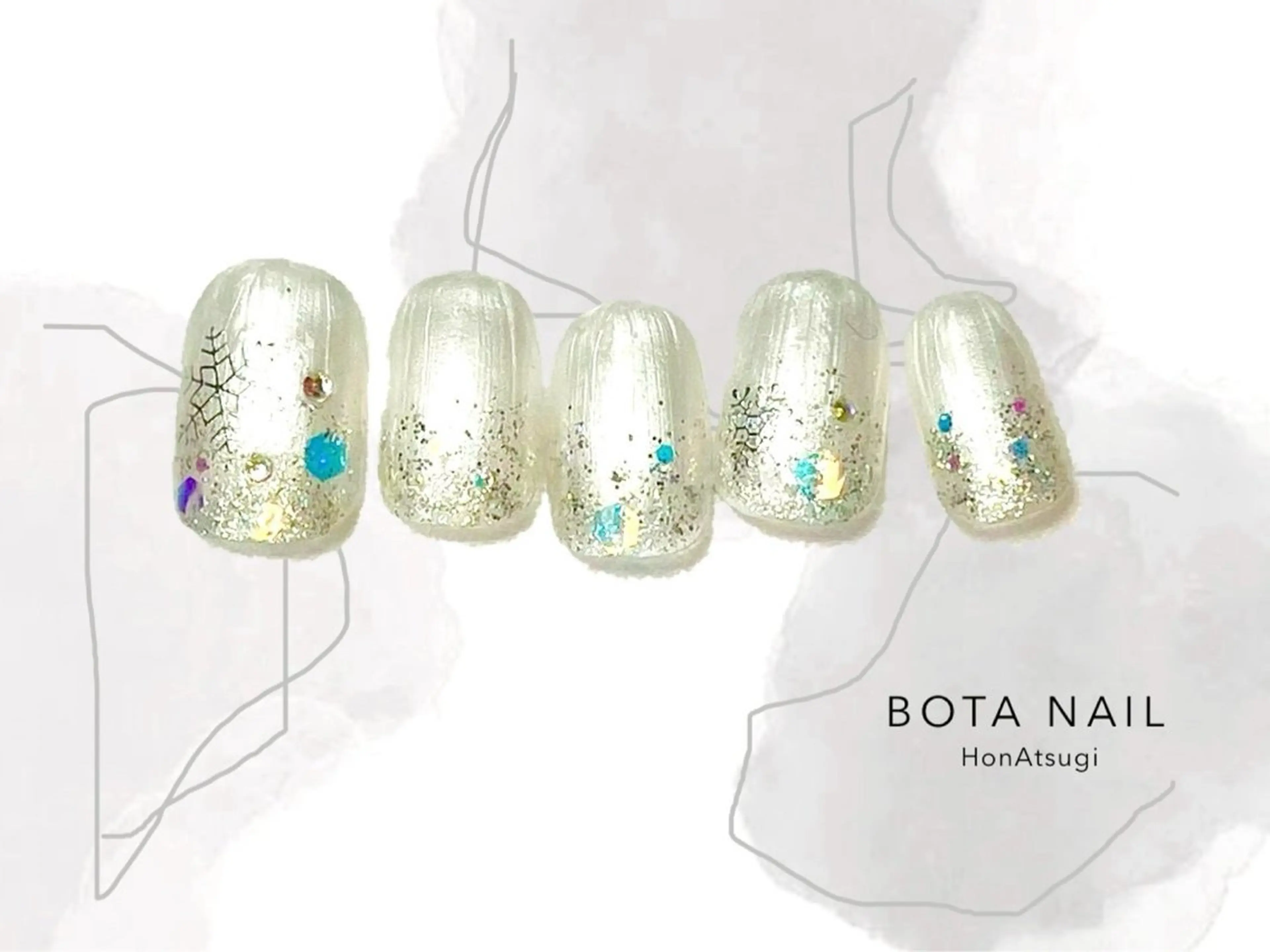ネイル ハンドネイル BOTA NAIL UMIのネイルデザイン