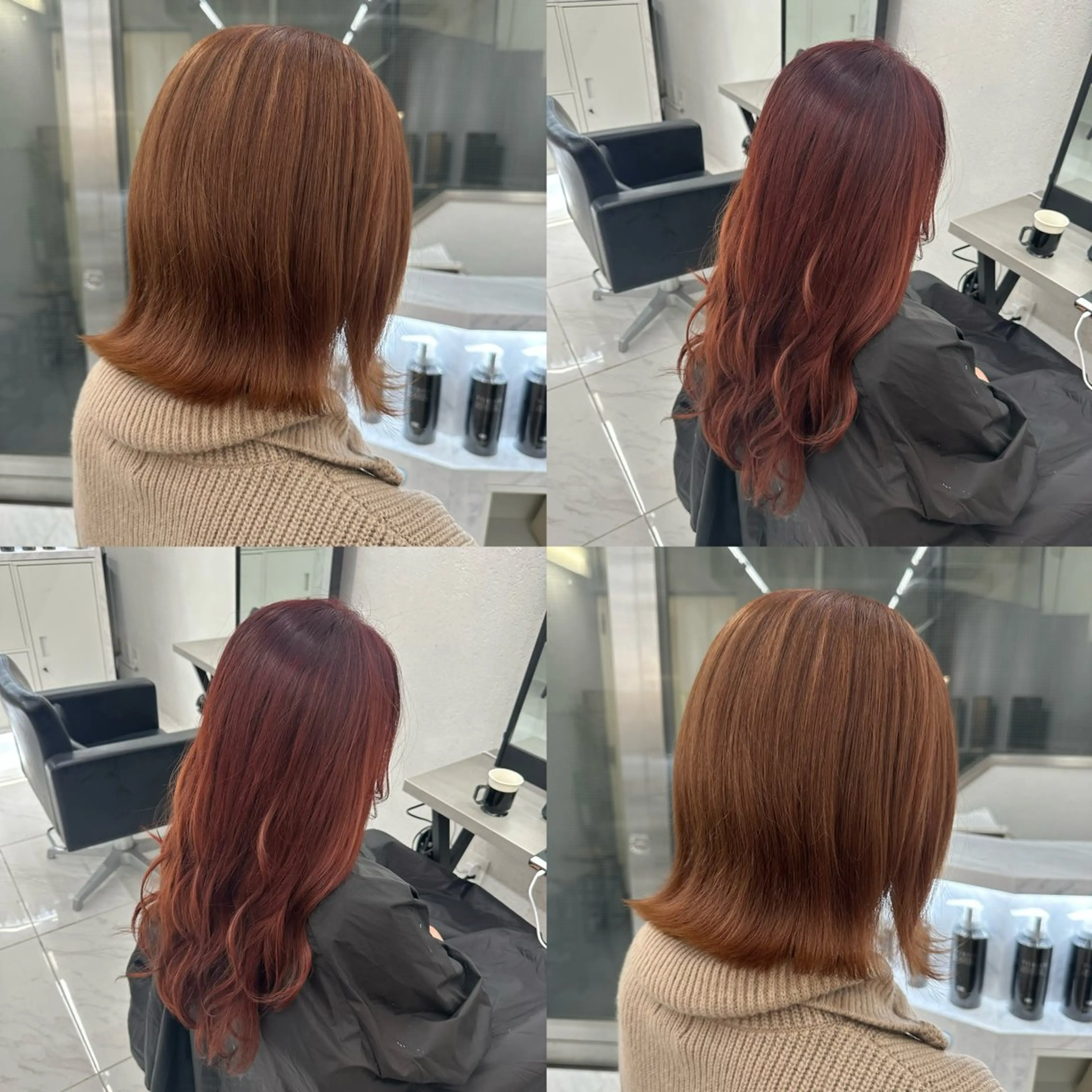 カラー 🍊暖色/ボブ chihiro🌼ོのヘアスタイル