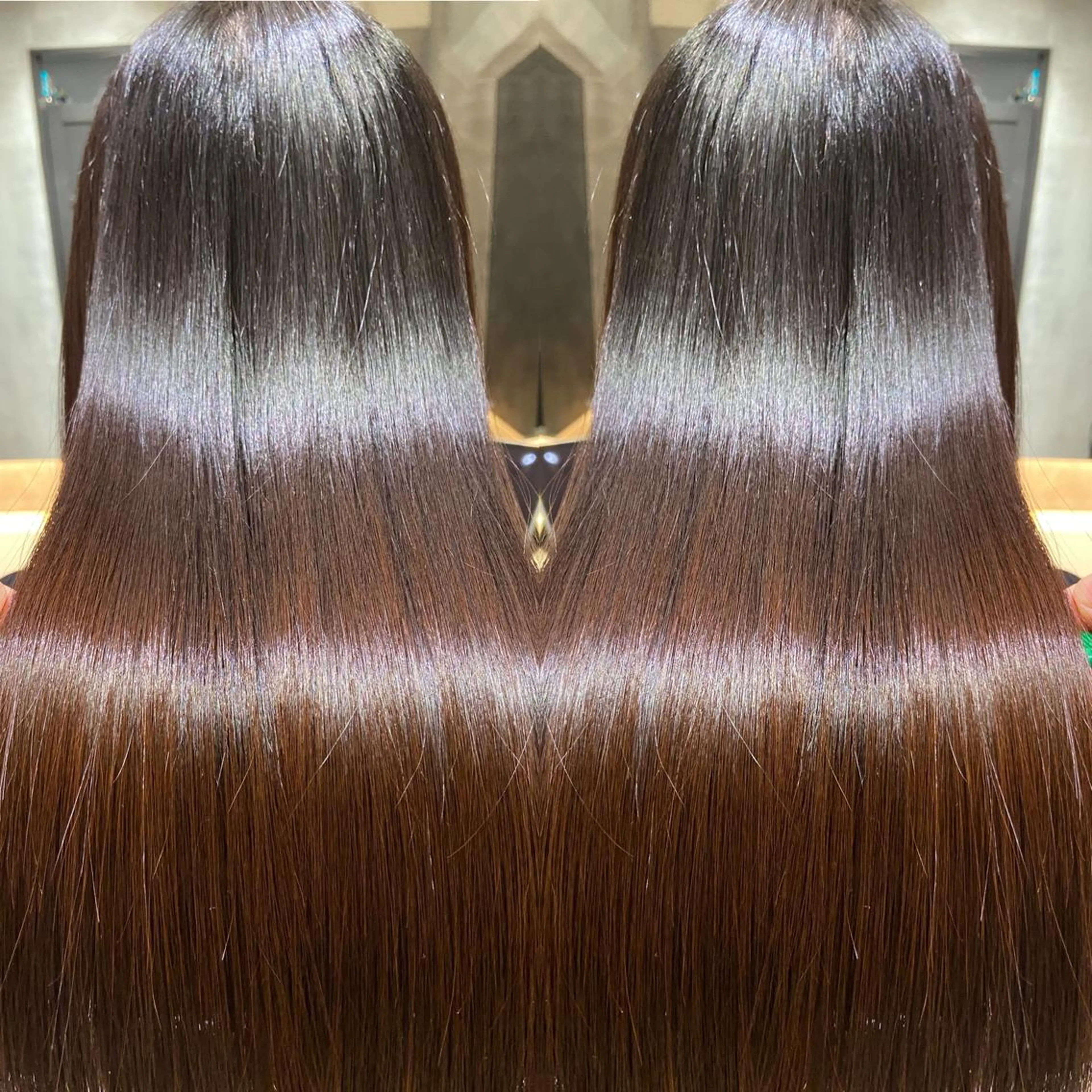 ロング トリートメント 酸熱トリートメント カット ヘアカラー トリートメント ツバサ 髪質改善のヘアスタイル