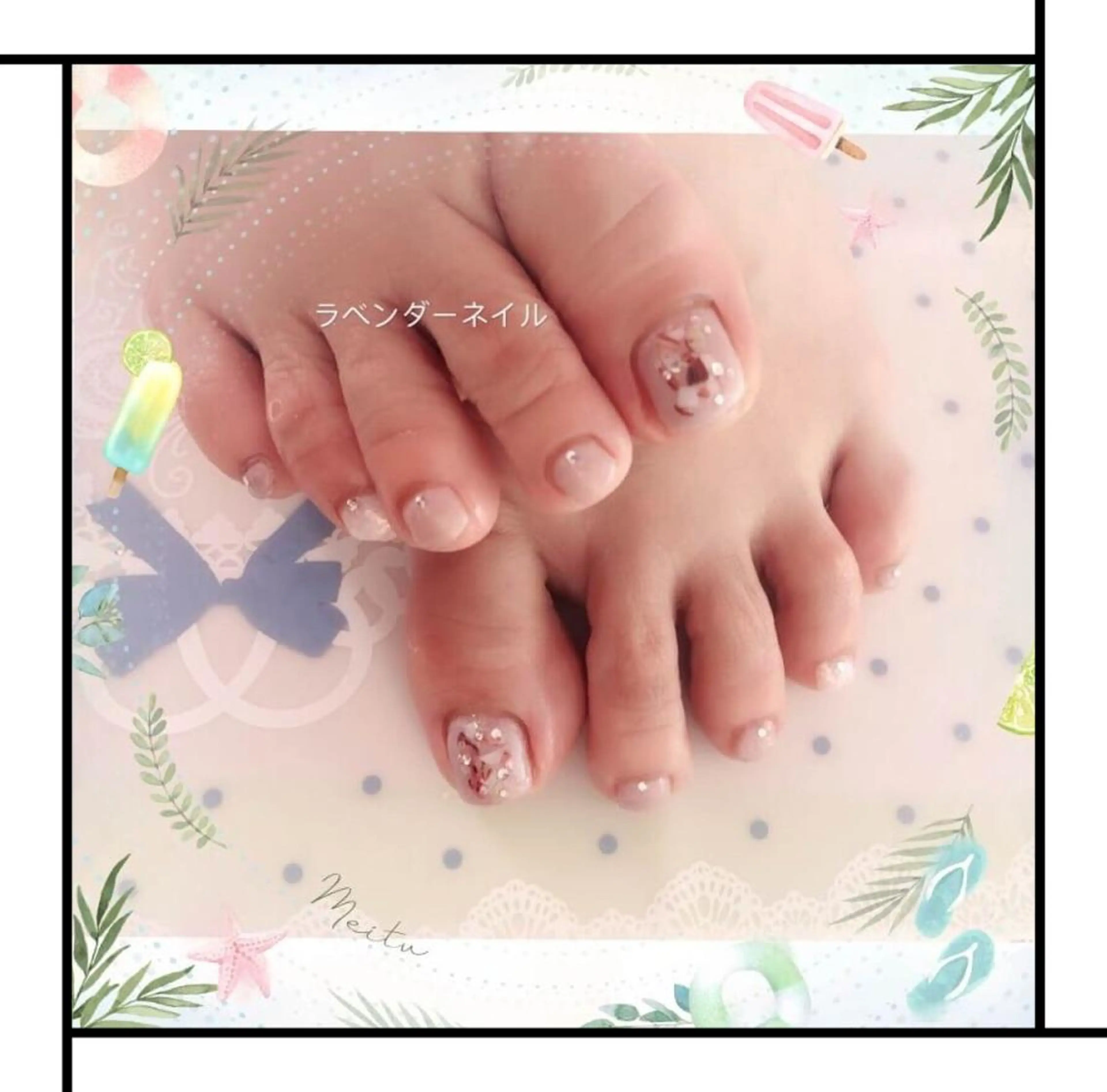 ネイル ラベンダー💖日暮里 ルル💖ネイルのネイルデザイン