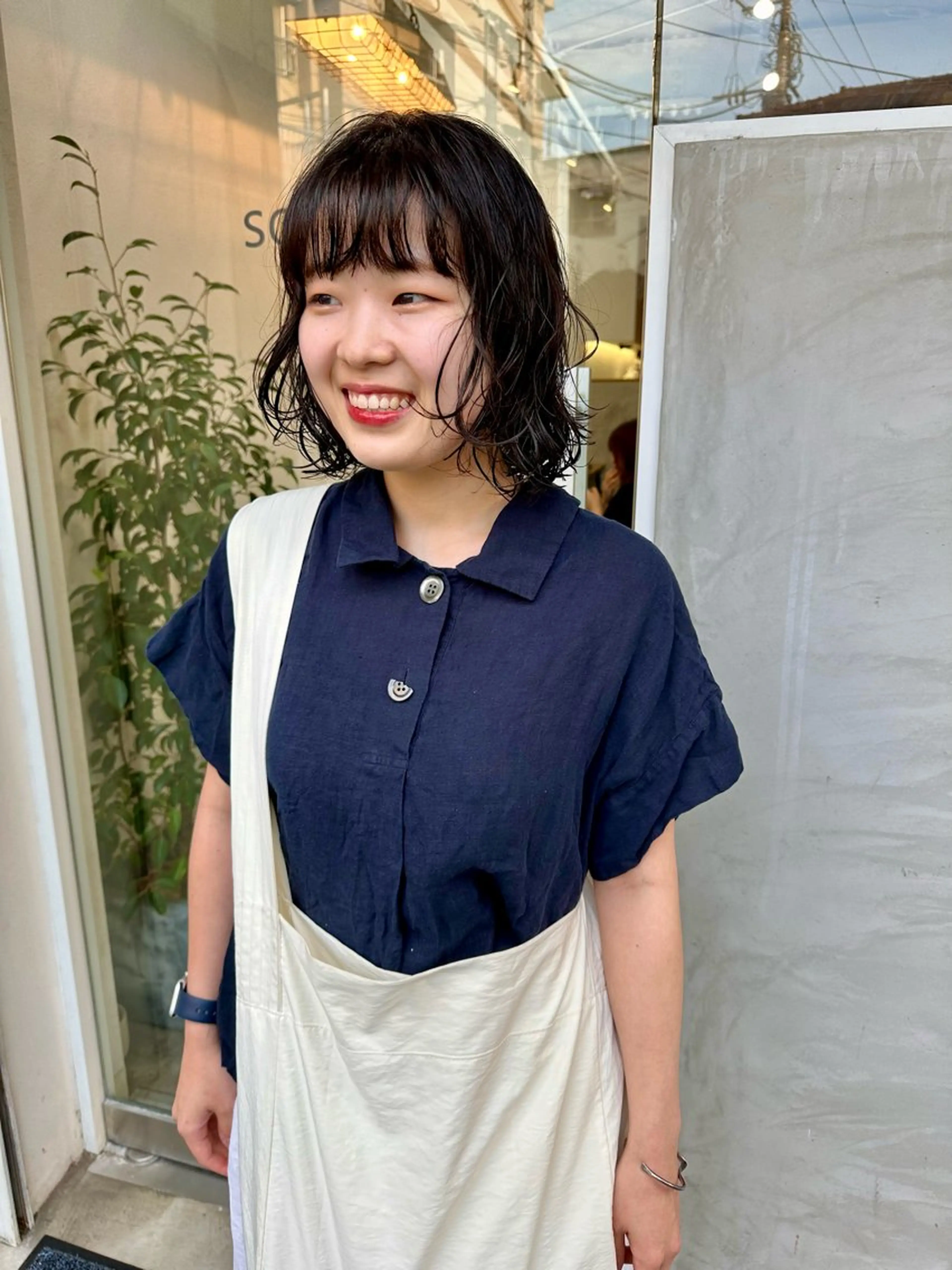 ショート パーマ ニュアンスパーマ カット パーマ トリートメント パーマ/透明感カラー /ボブ/吉田一生のヘアスタイル