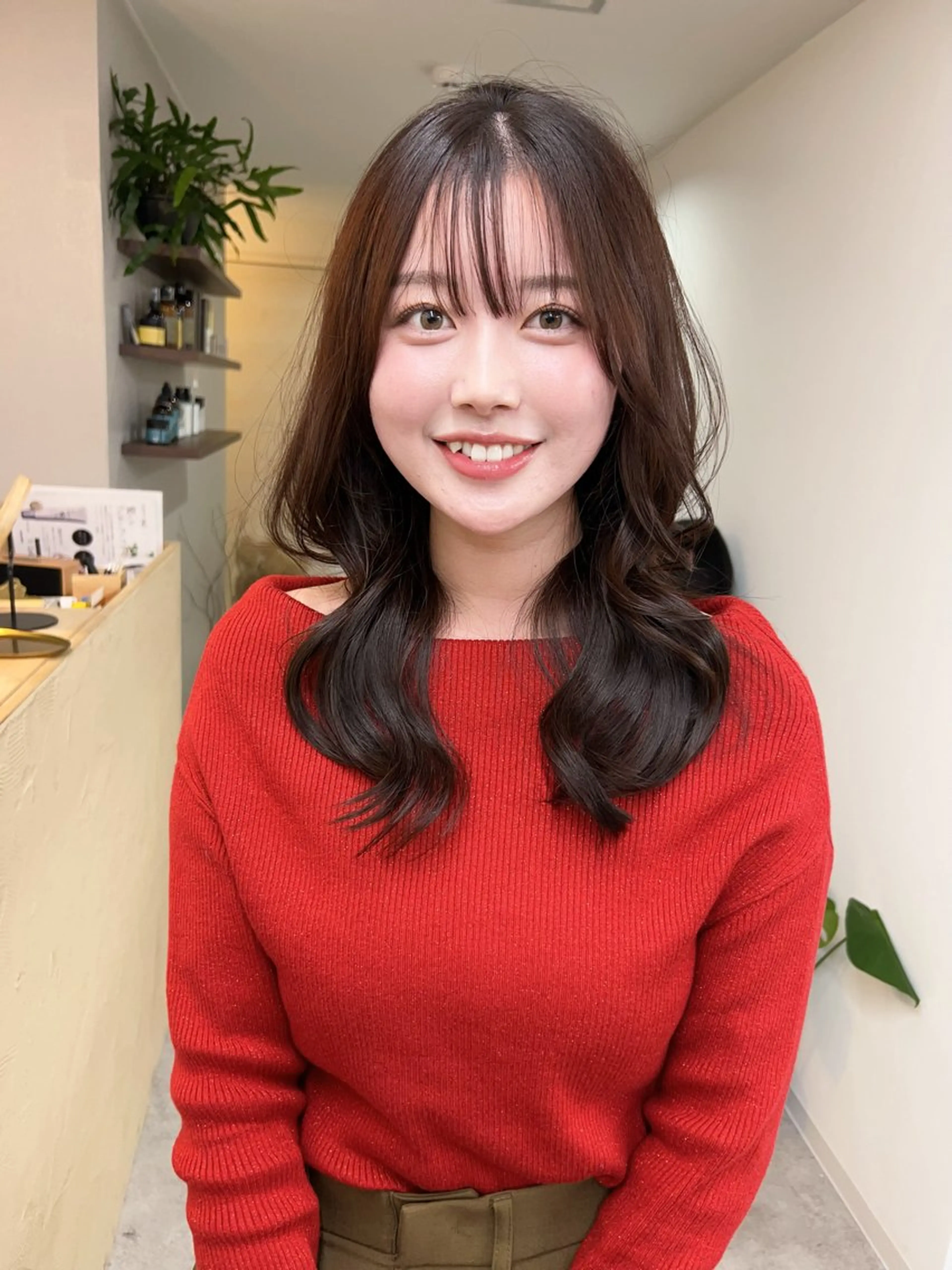 セミロング カラー カット ヘアカラー トリートメント 韓国レイヤー/ハイ トーン/優太のヘアスタイル