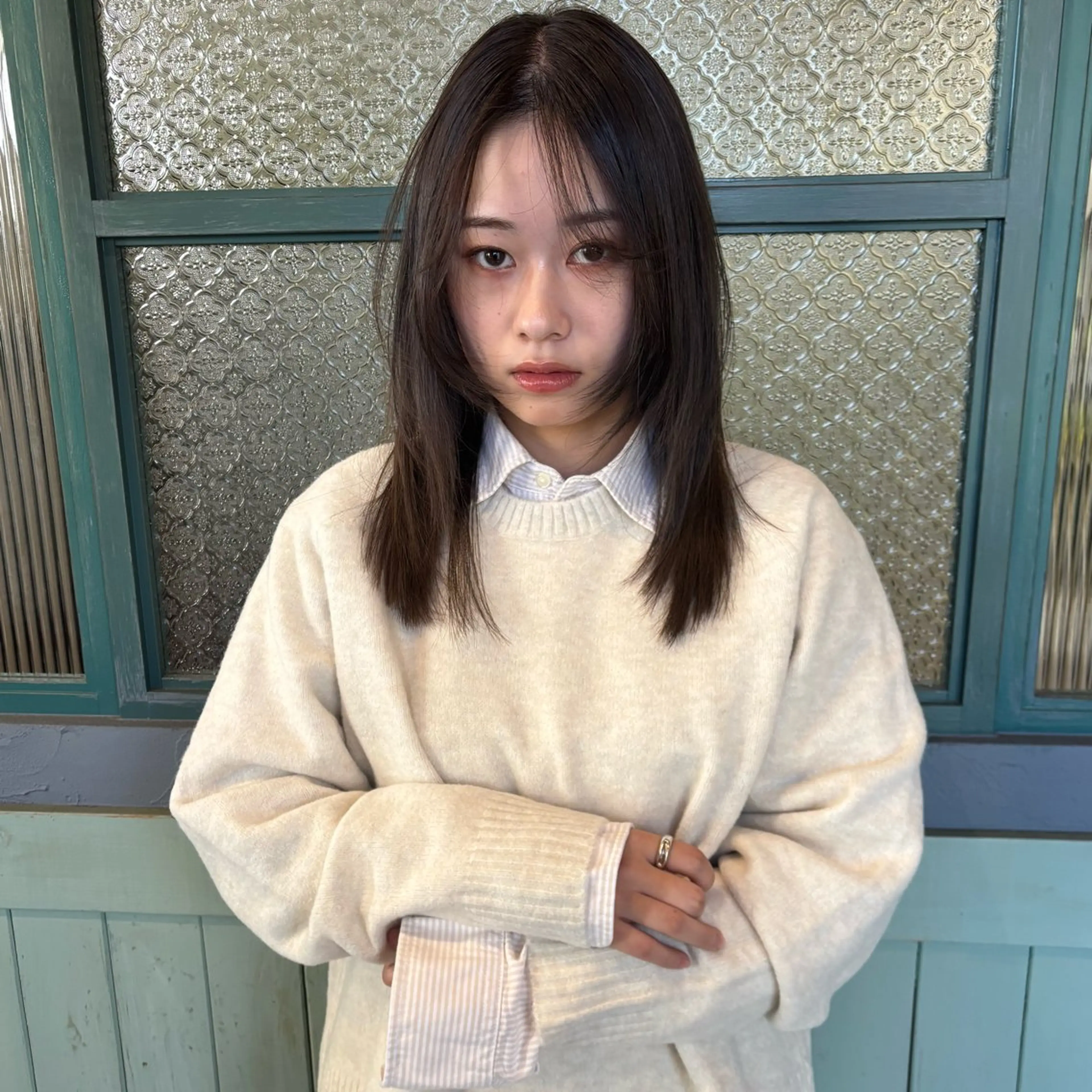 ミディアム カラー ヘアカラー little garden/樹里のヘアスタイル