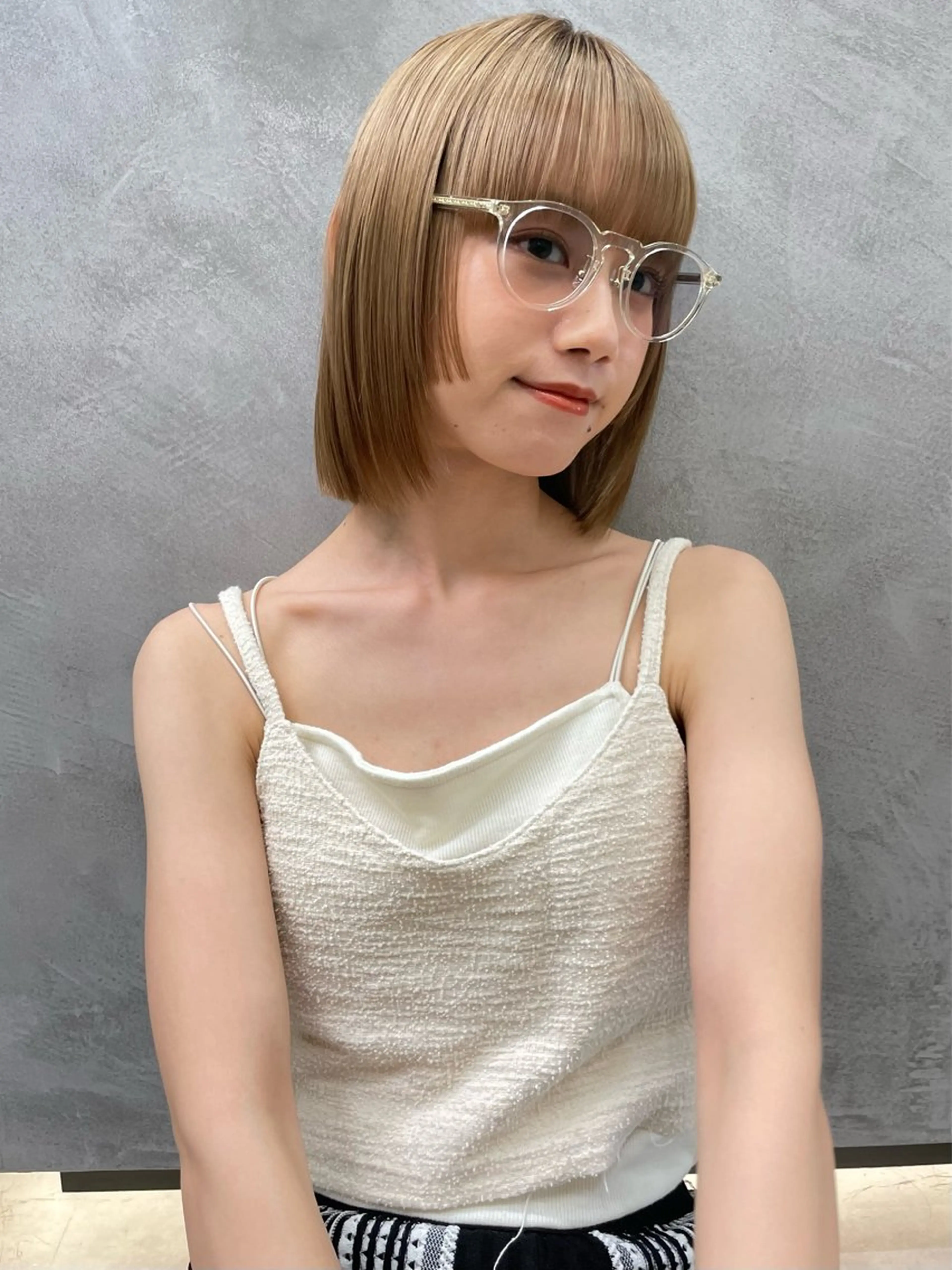 ミディアム くどうももか 浦和　ショート　ボブのヘアスタイル