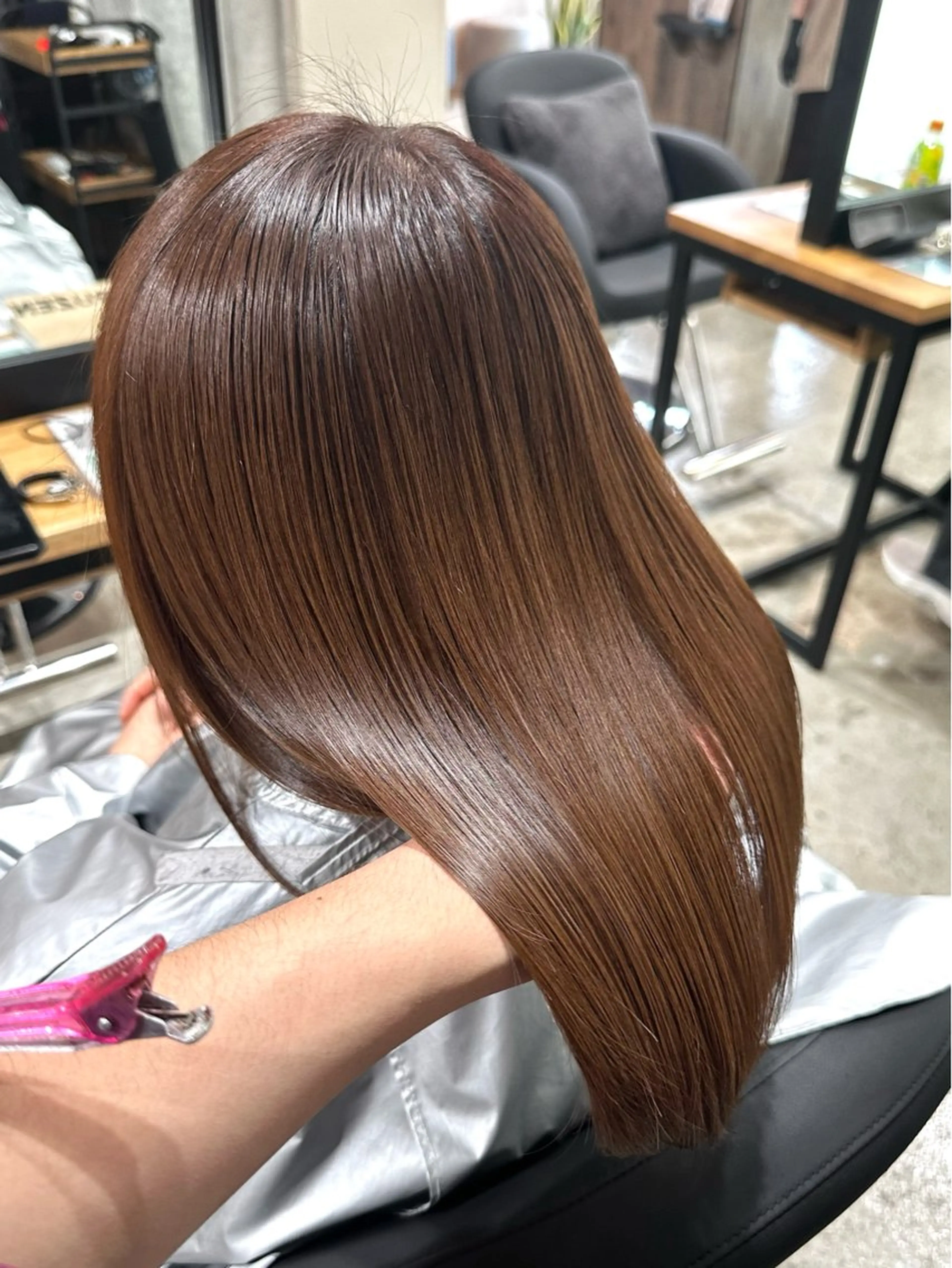 ミディアム カラー カット ヘアカラー トリートメント ✨髪質改善/ブリーチ /ショート高山のヘアスタイル