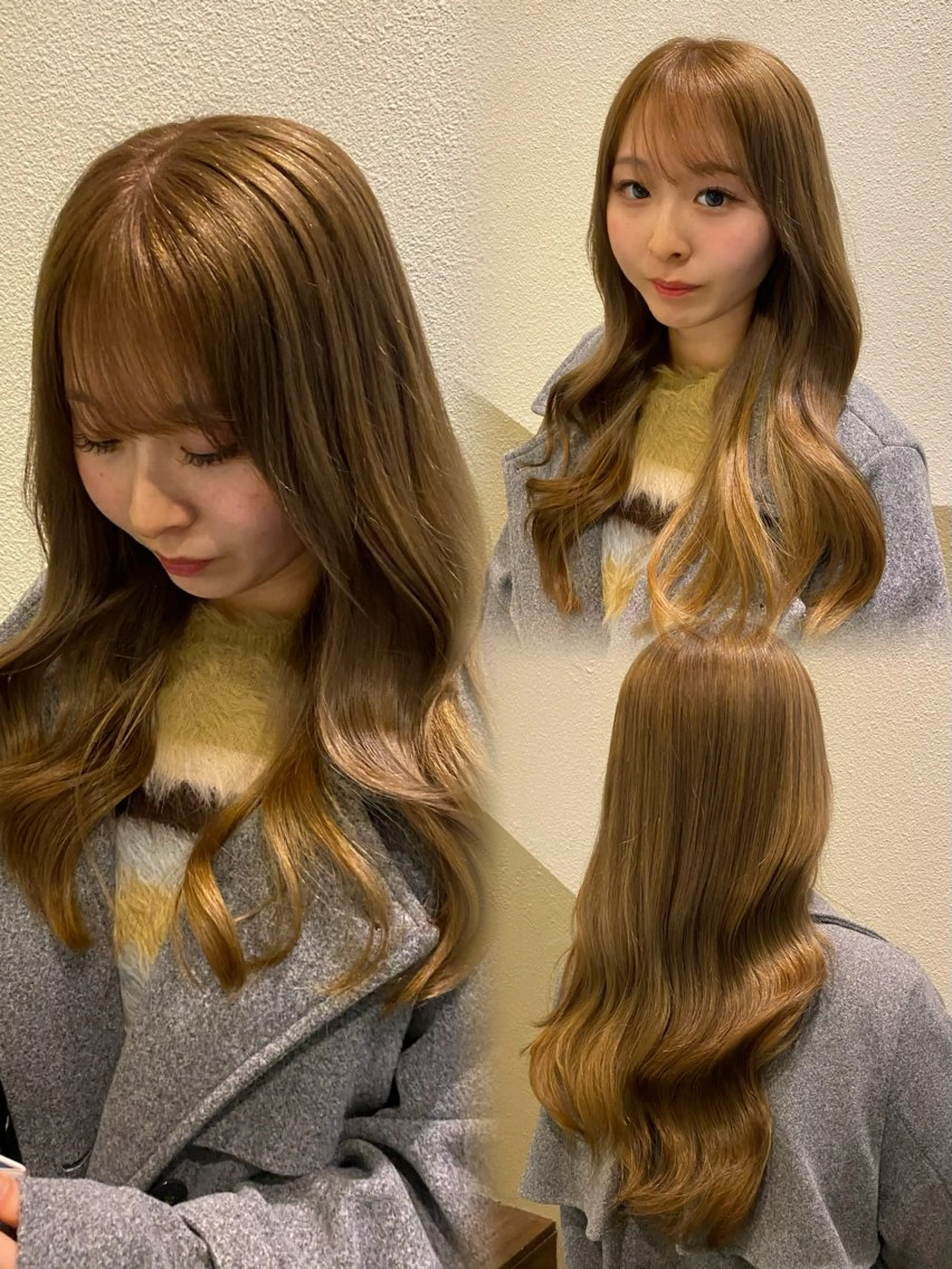 ロング カラー ヘアカラー トリートメント 透明感カラー/ 小顔カット/ミヅキのヘアスタイル