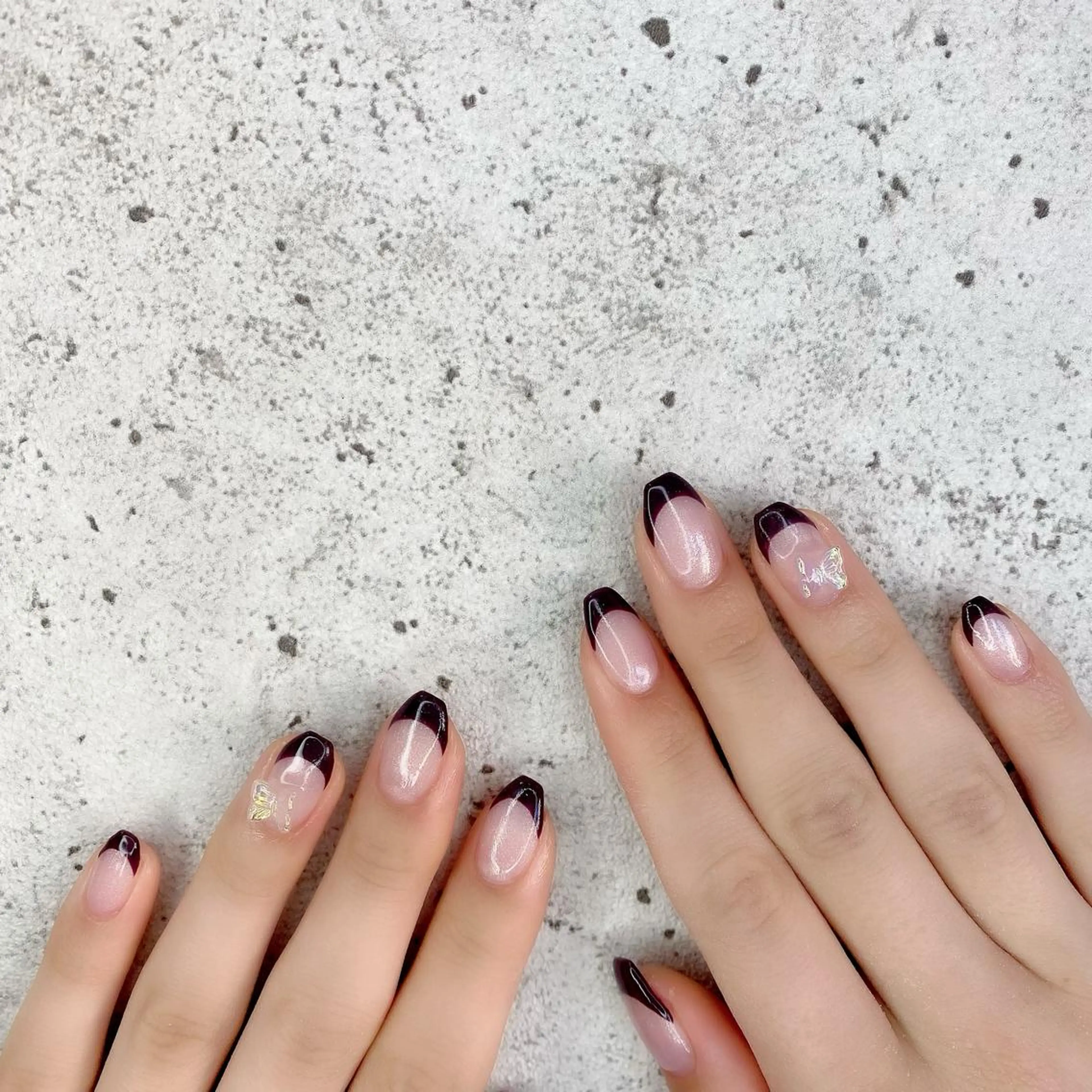 ミディアム カラー パーマ ヘアアレンジ メンズ キッズ ネイル マツエク・マツパ アイブロウ フレンチネイル ハンドネイル Salon Ｋのネイルデザイン