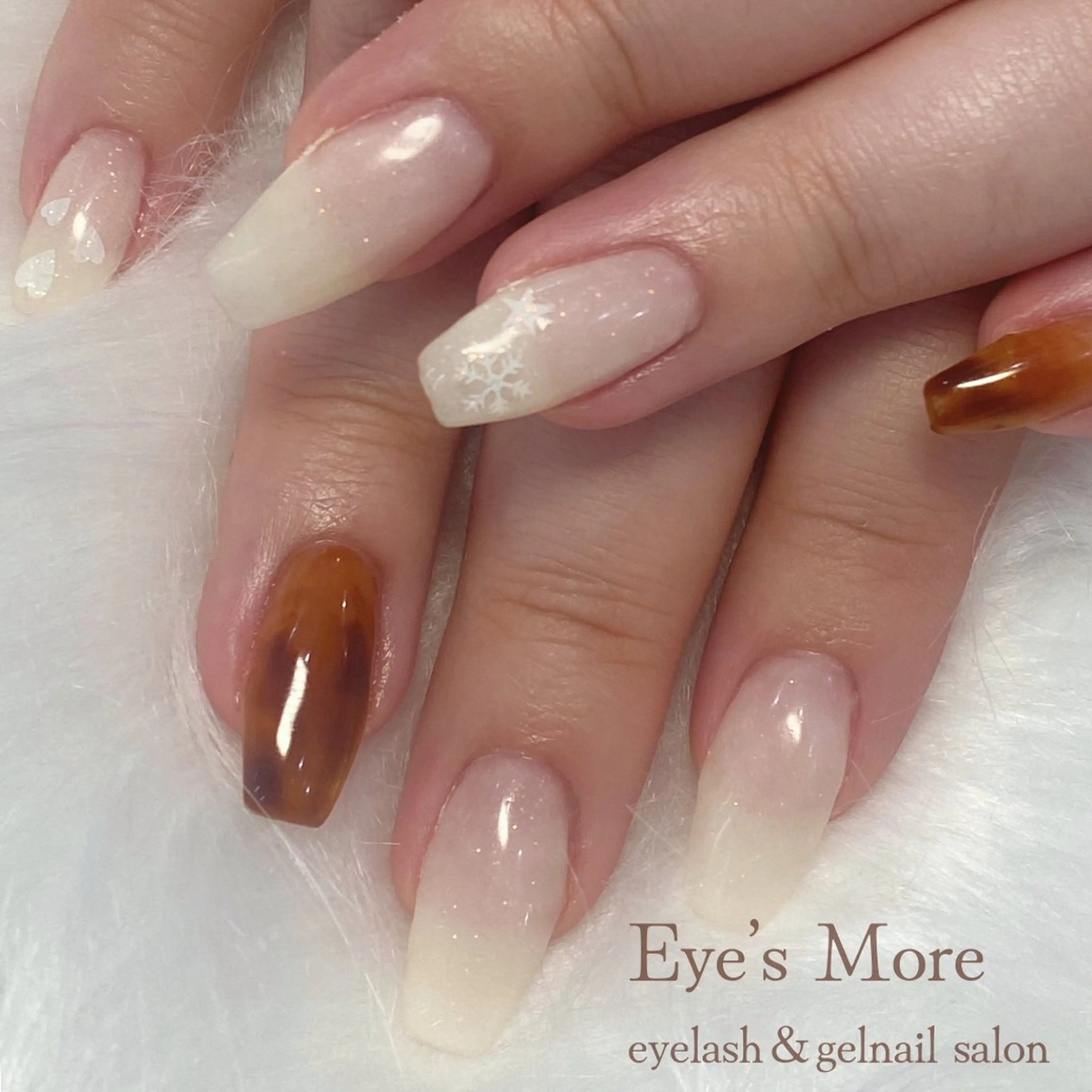 ネイル べっ甲ネイル ラメ(グリッター) ハンドネイル ハンドケア Mai Nailistのネイルデザイン