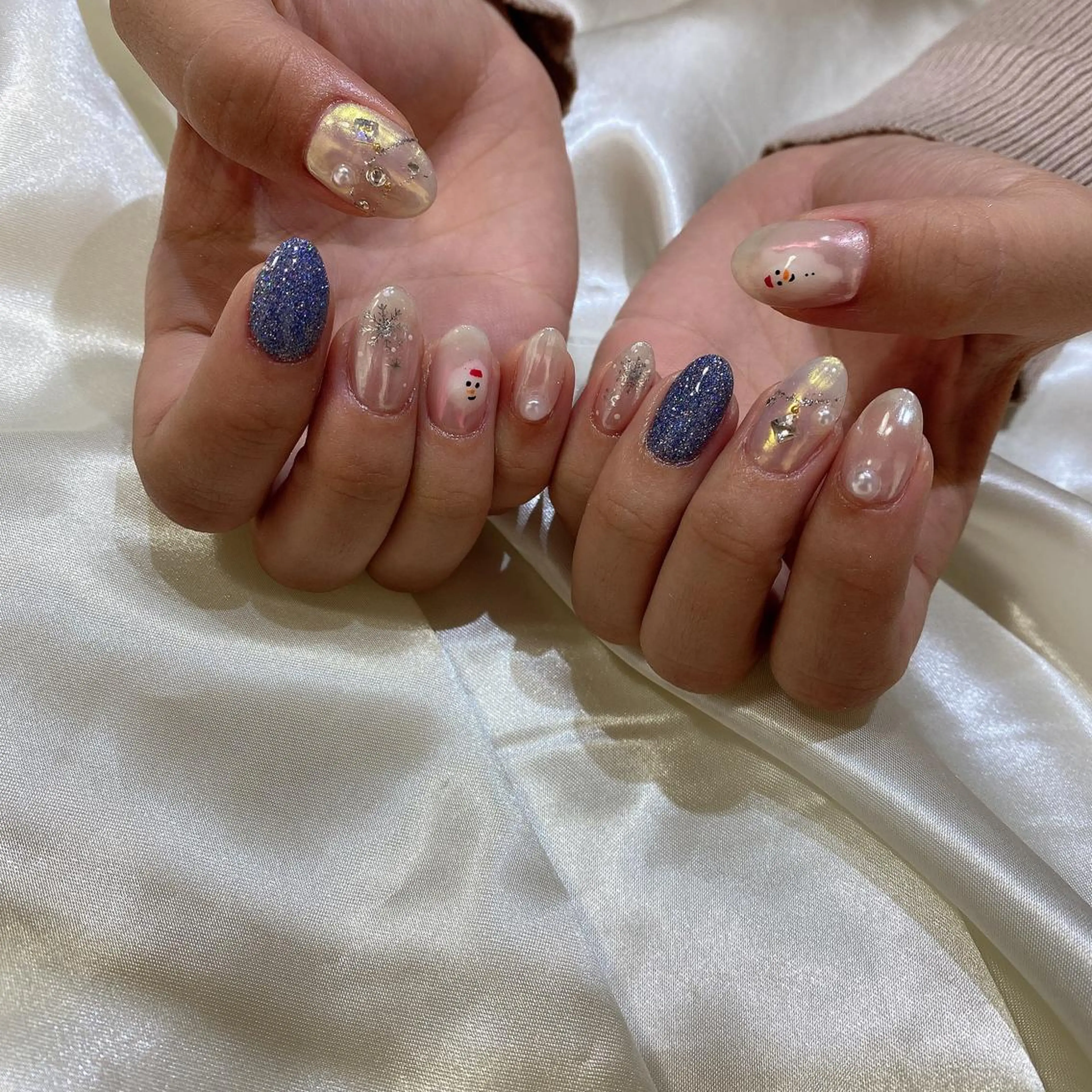 ネイル フラッシュネイル ラメ(グリッター) ハンドネイル 西岡 杏のネイルデザイン