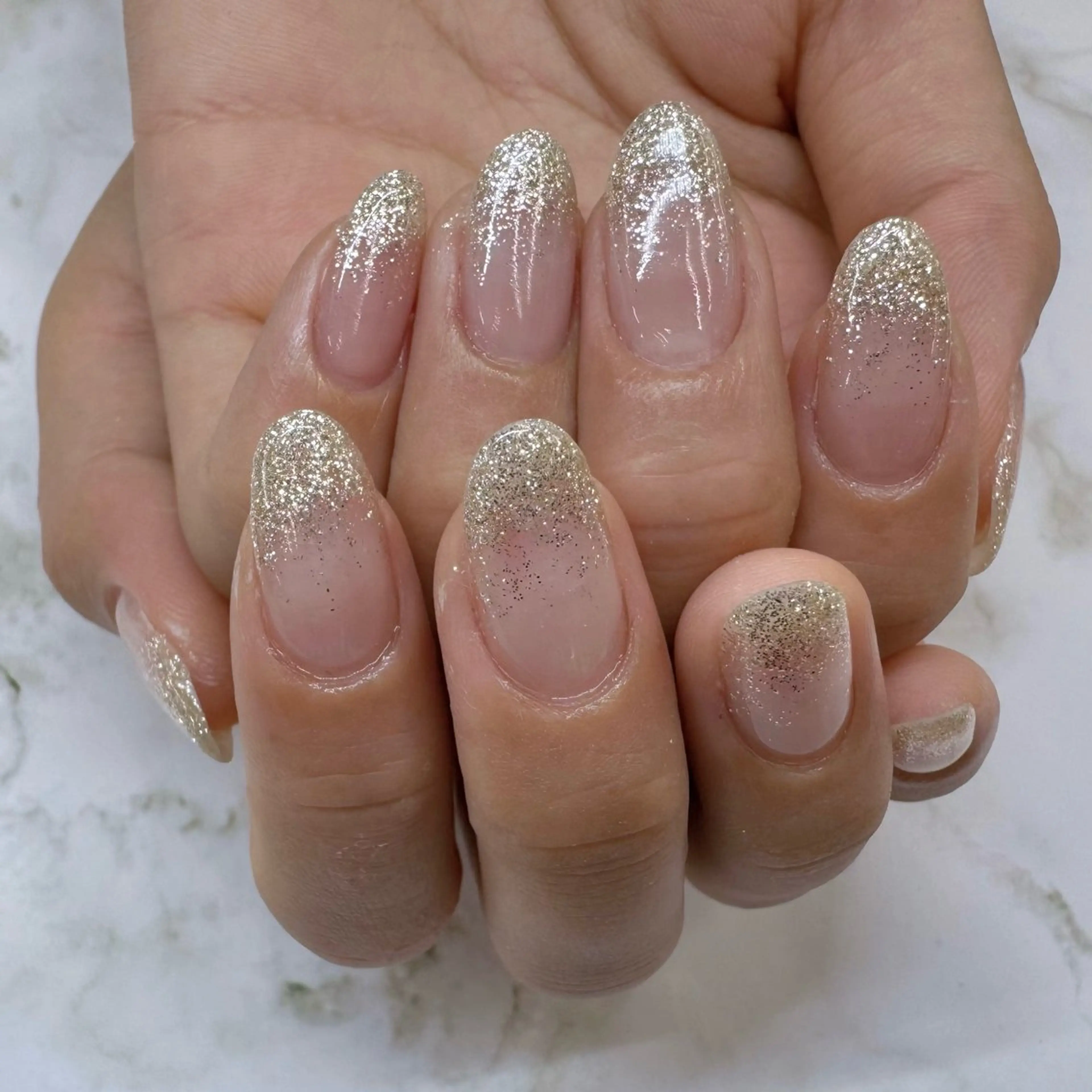 ネイル グラデーション ラメ(グリッター) ラメグラデーション MAXKELLY あかのネイルデザイン