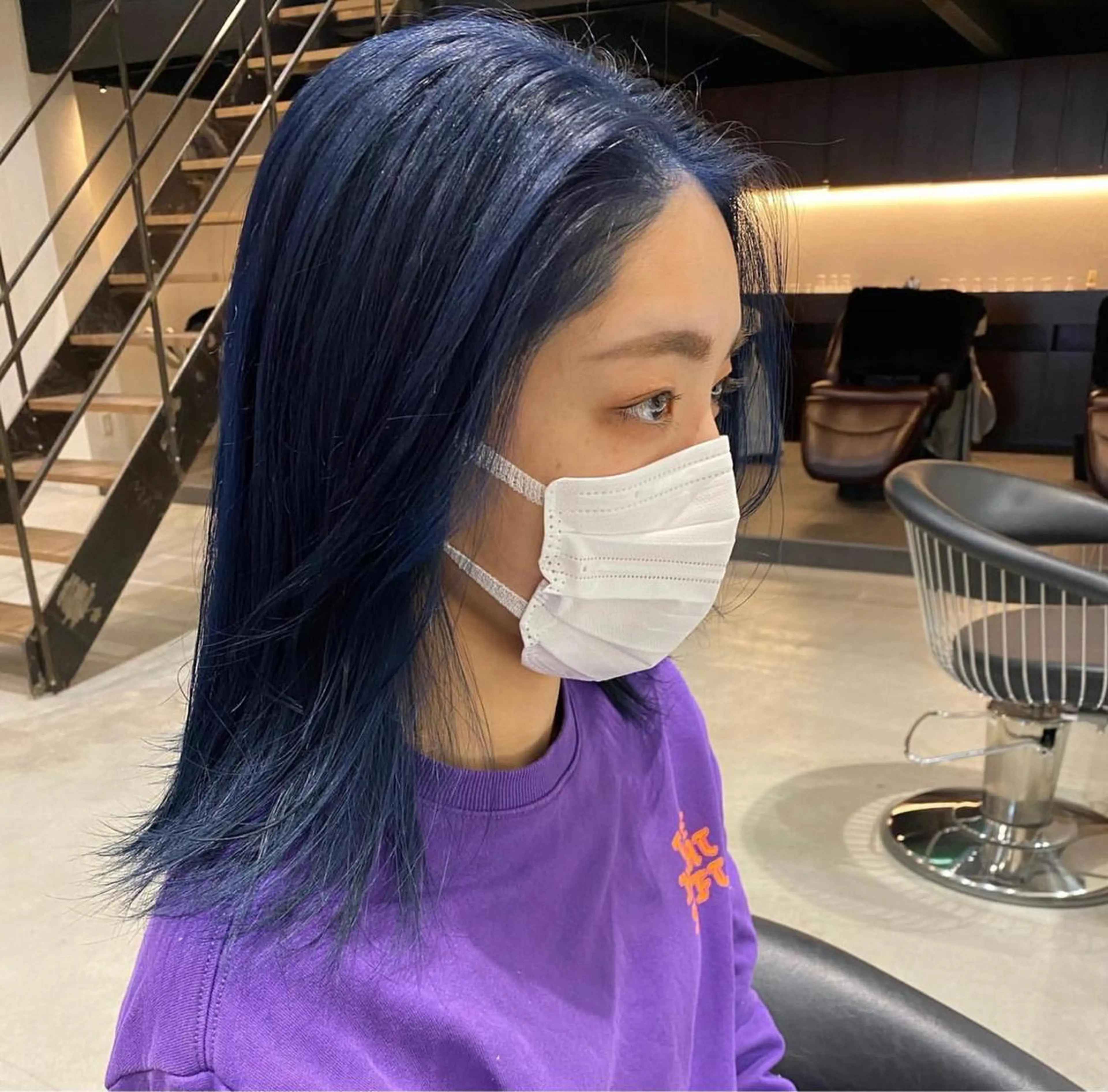 セミロング カラー DEAN所属・KEIGO/パーマ ハイトーン/DEANのヘアスタイル