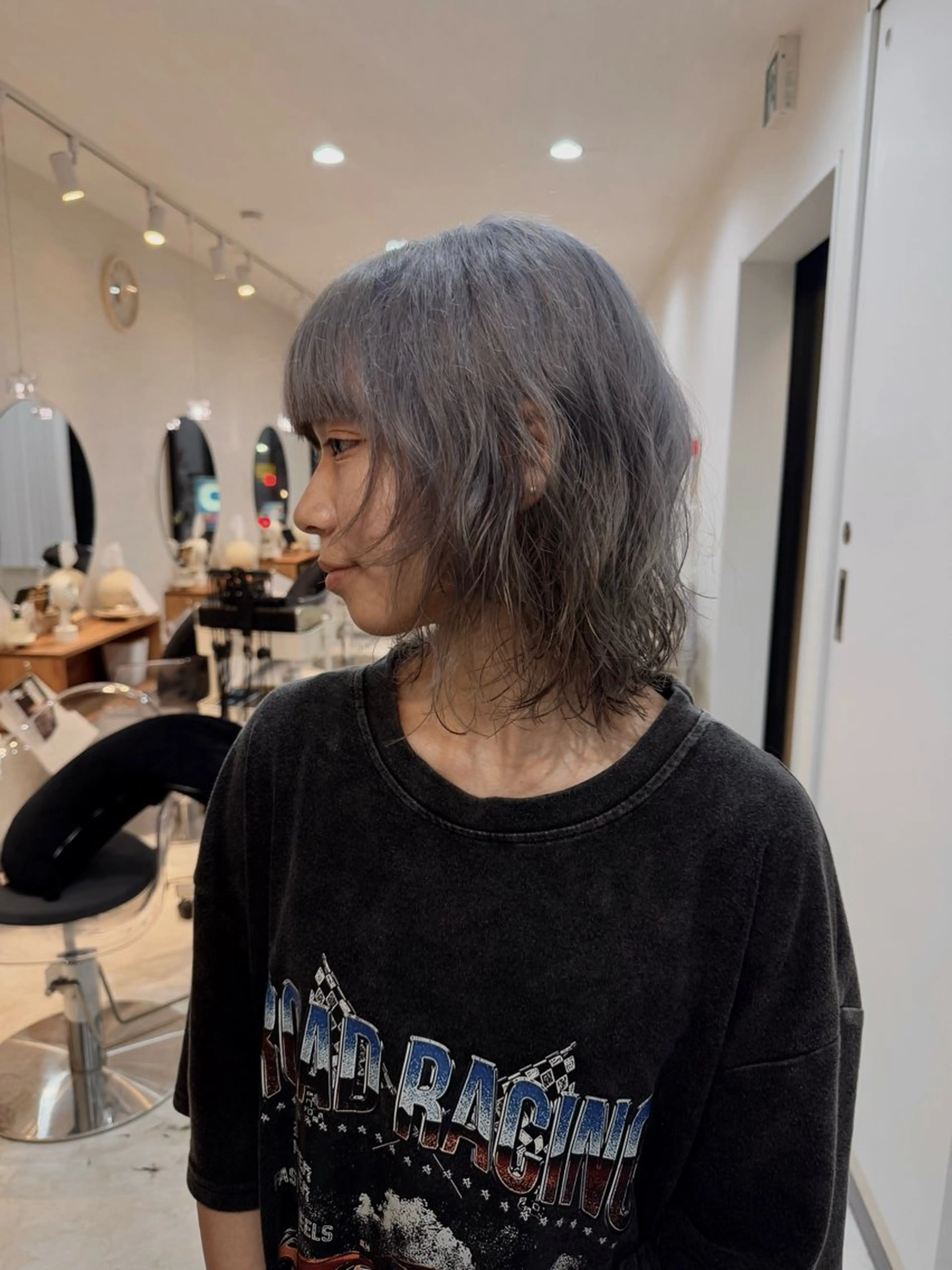 ミディアム パーマ コイデ リュウセイのヘアスタイル