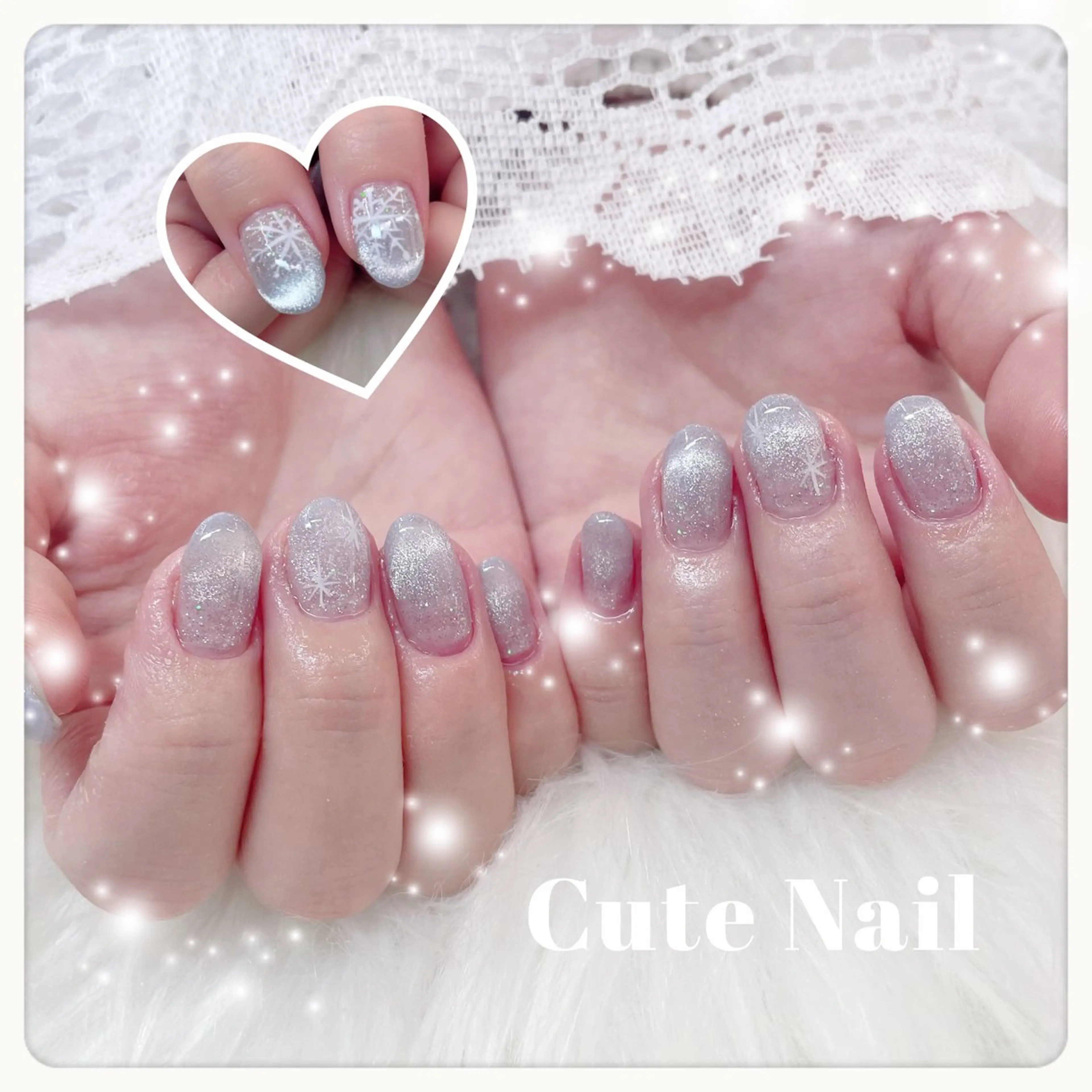 ネイル 冬ネイル クリスマス GO TODAY SHAiRE SALON原宿 Liber所属・️🫧もこ 艶感ネイル🫧のネイルデザイン