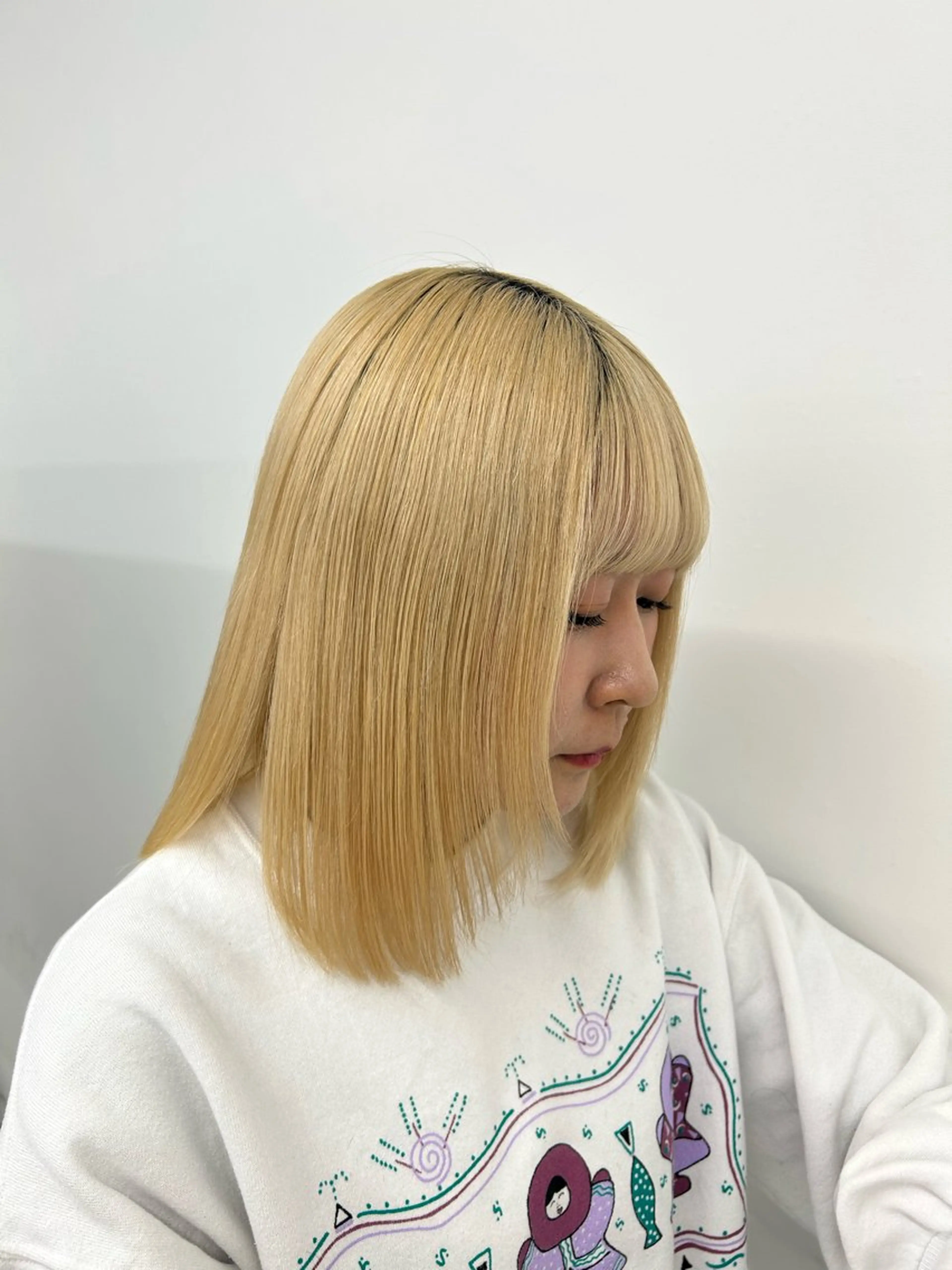 ミディアム やなぎさわ はるなのヘアスタイル