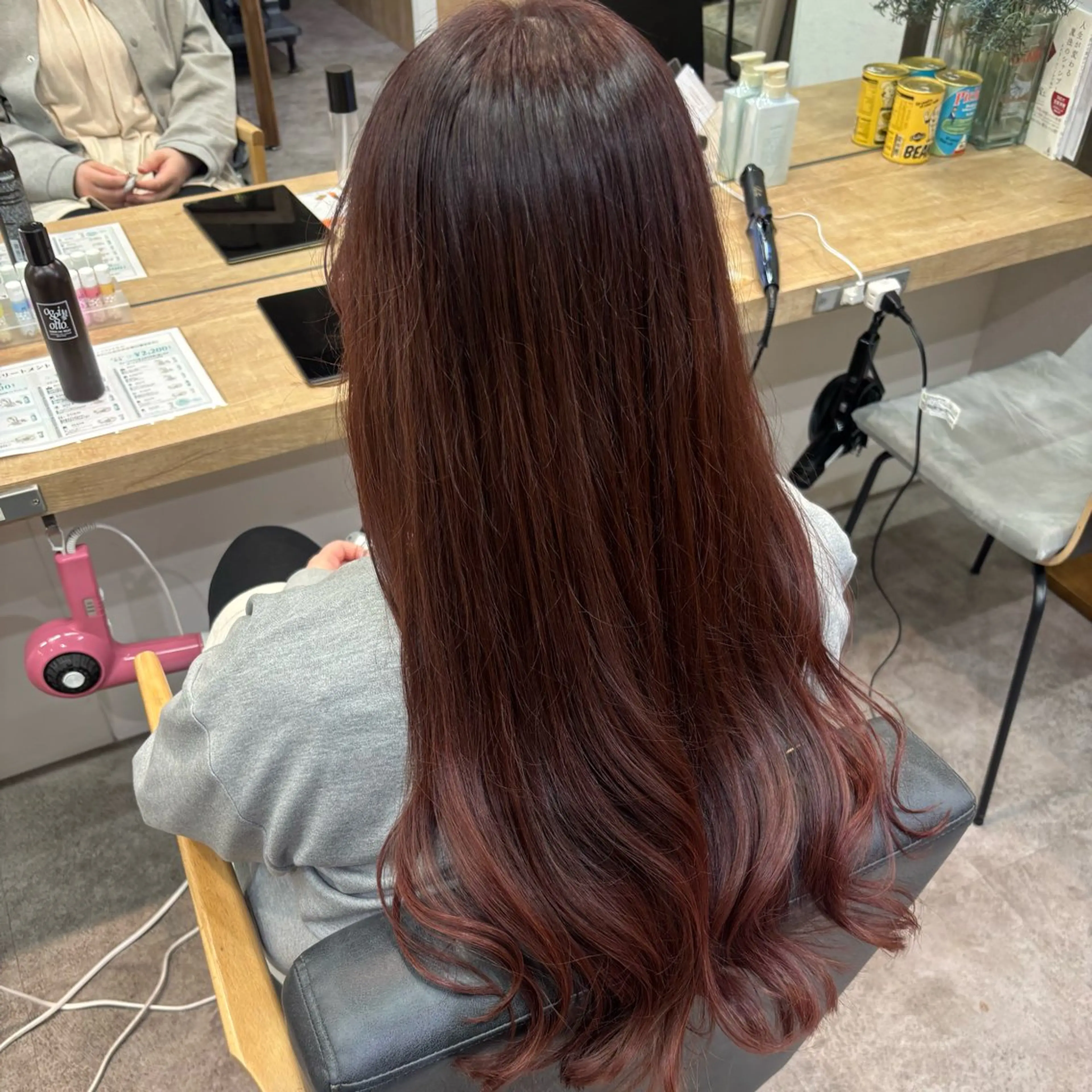 カラー ブラウンカラー ピンクカラー ヘアカラー トリートメント オリーブ/髪質改善/ 縮毛矯正/あいり🫒のヘアスタイル