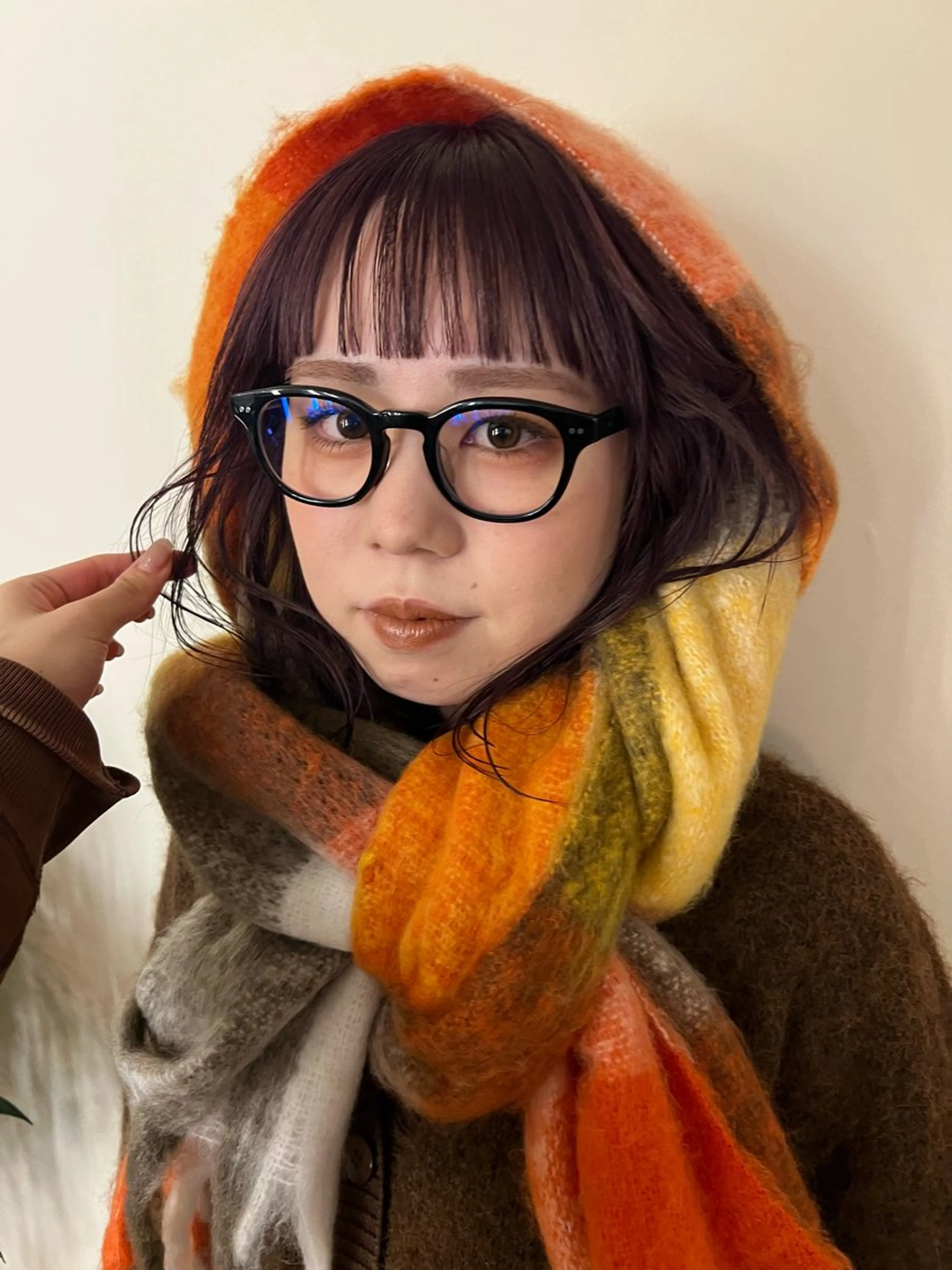 セミロング カラー ヘアアレンジ ブリーチ デザインカラー ダブルカラー インナーカラー ブリーチなしカラー 札幌美容室 Une所属・《Une》 hinariのヘアスタイル