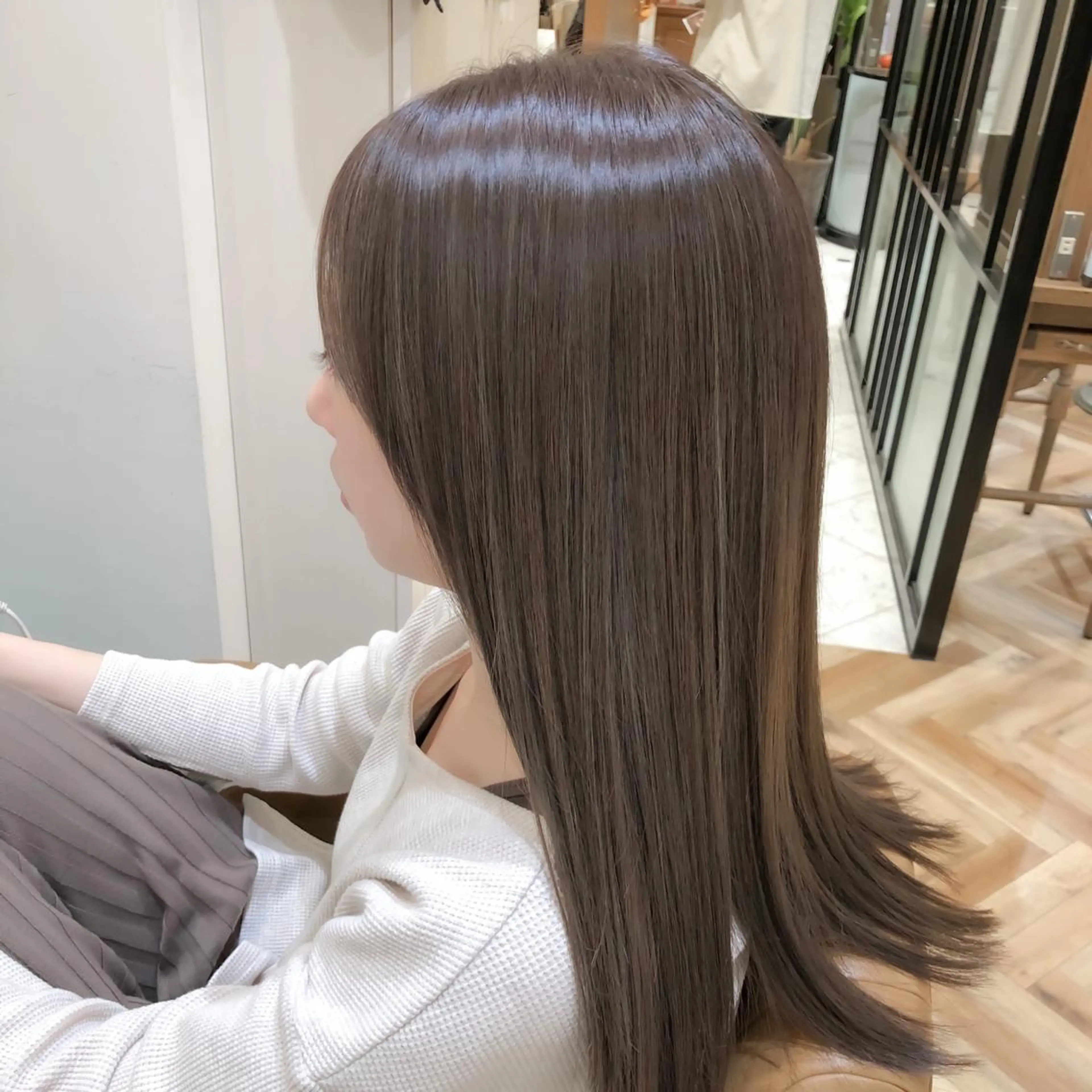 ロング カラー カット ヘアカラー 縮毛矯正 トリートメント レイヤー/韓国ヘア 縮毛矯正🫧鈴木颯のヘアスタイル