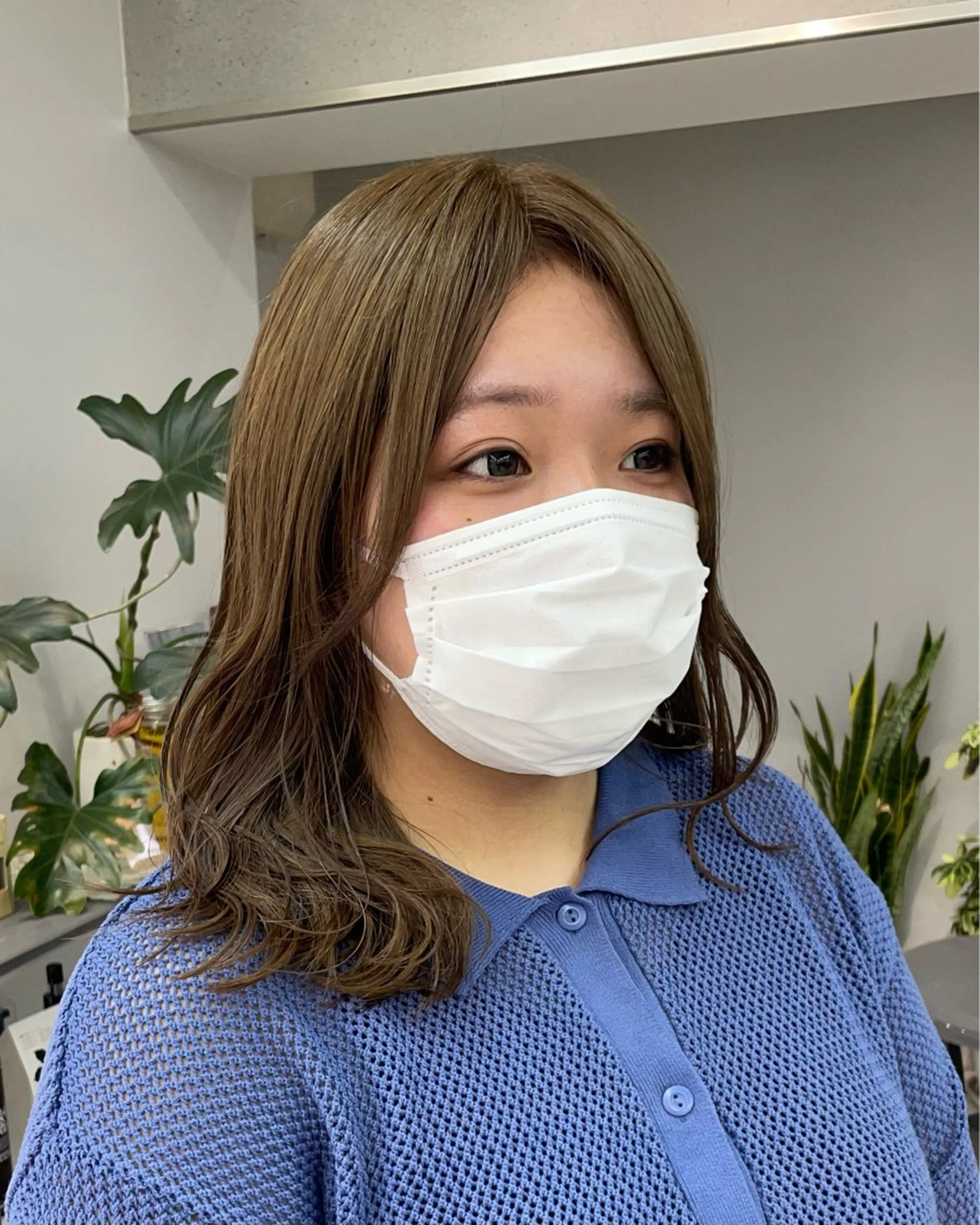 ショート カラー ヘアアレンジ ボブ/透明感ベージュ 🫧クルミ🌟のヘアスタイル