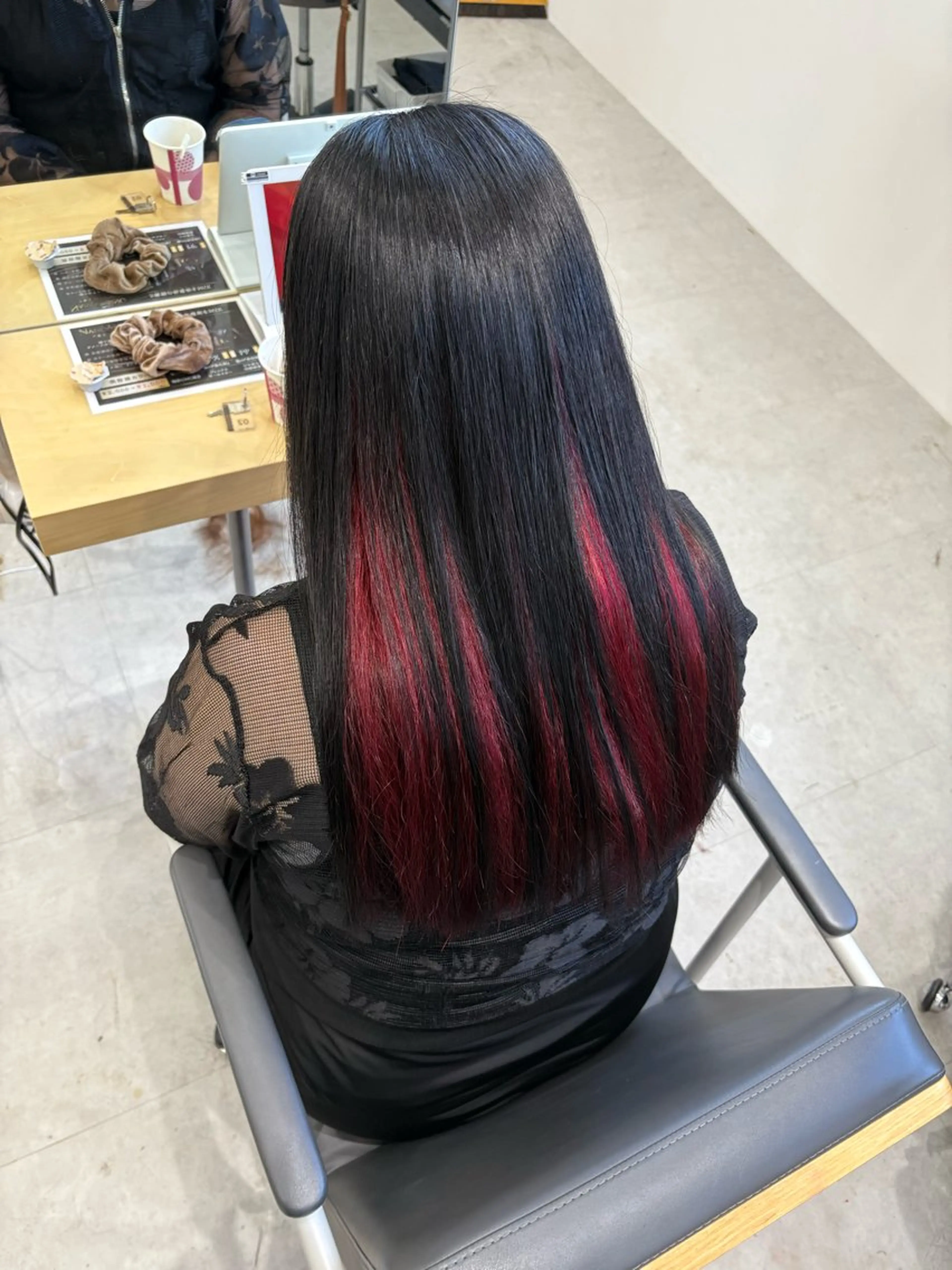 ロング カラー ブリーチ 透明感カラー ダブルカラー 髪質改善 トリートメント ヘアカラー トリートメント SOYON西大寺店所属・ダブルカラー/ 髪質改善💎安藤のヘアスタイル