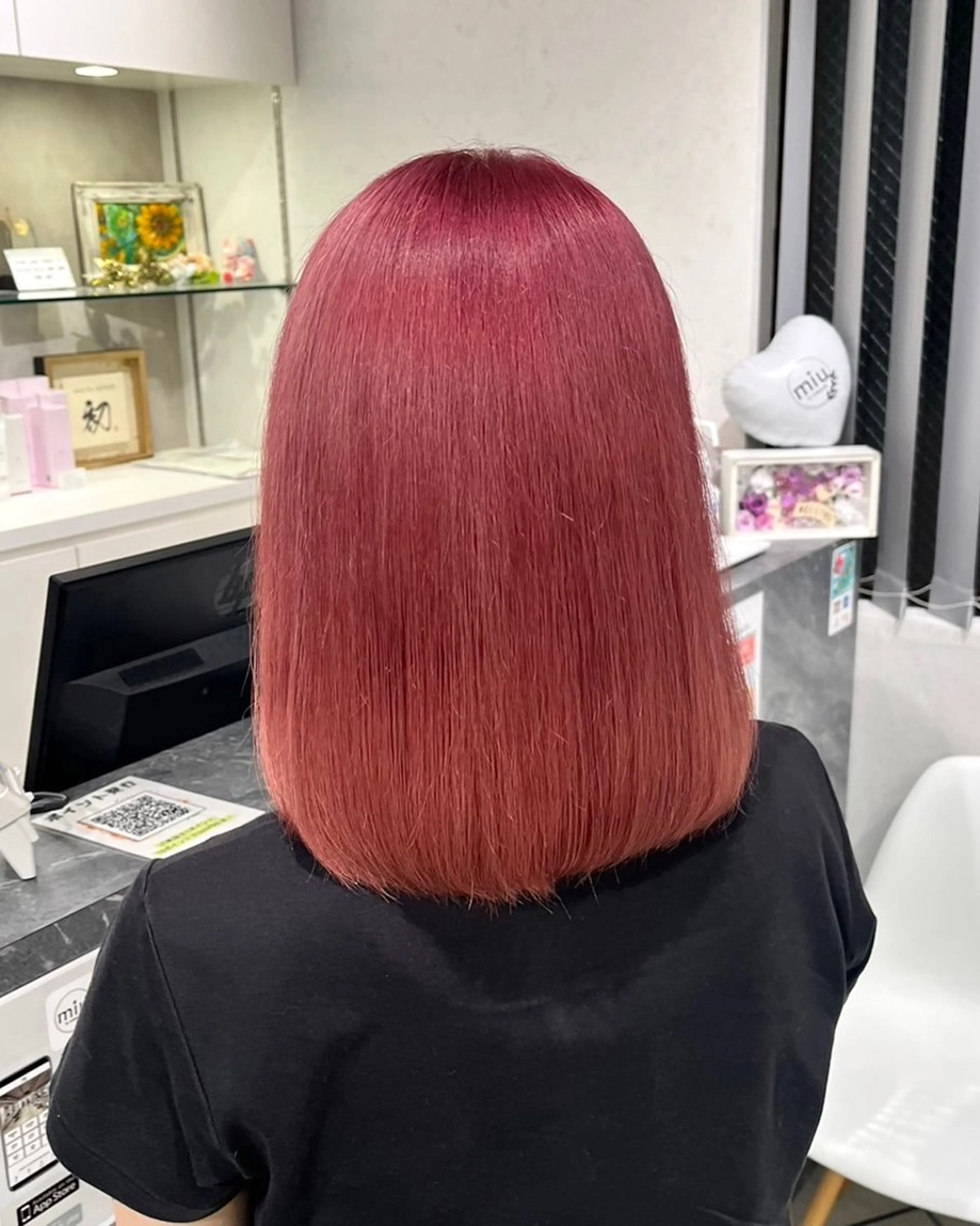 ミディアム カラー ブリーチ ピンクカラー レッドカラー ヘアカラー 透明感カラー🫧 /有野ひかりのヘアスタイル