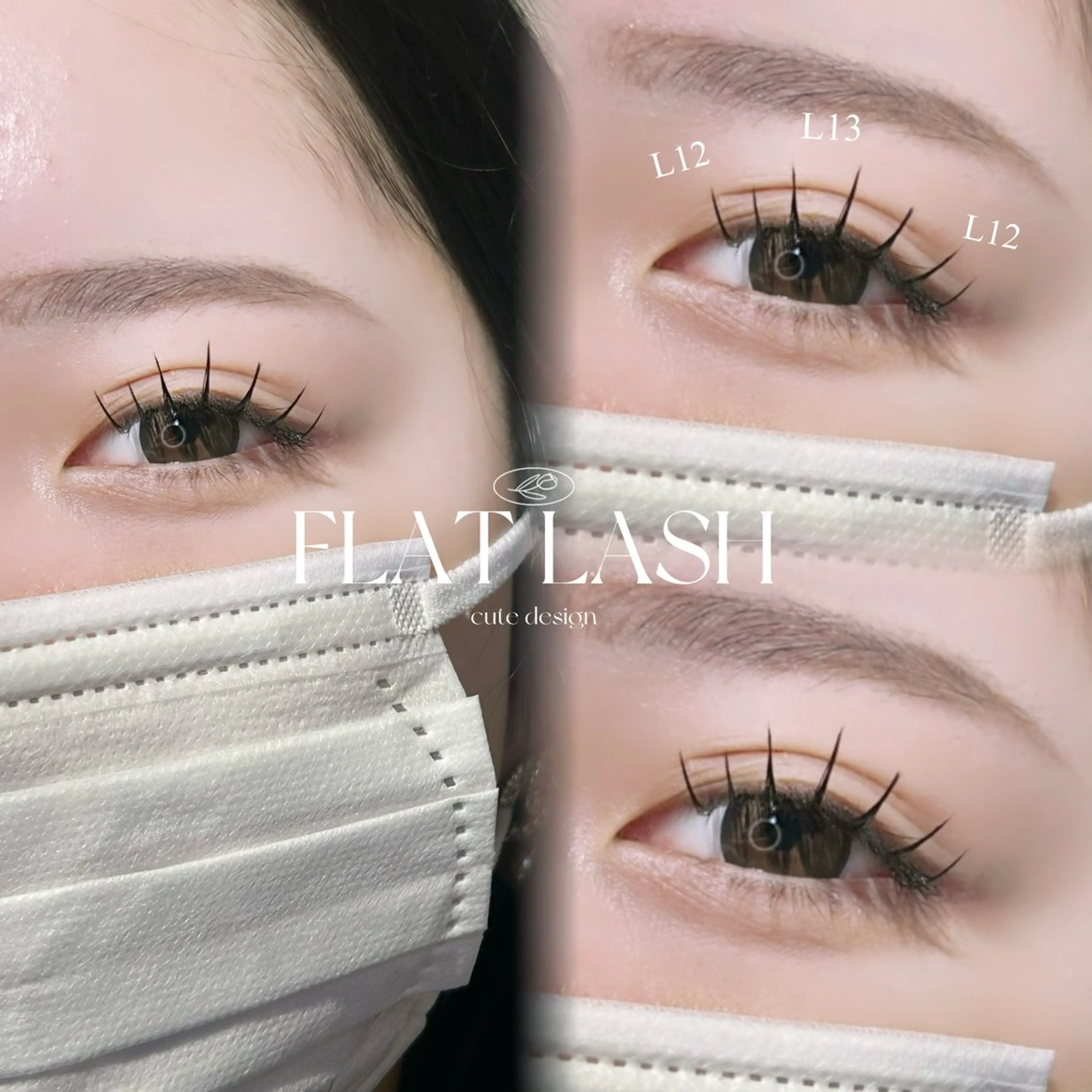 マツエク・マツパ フラットラッシュ Lカール マツエク Crebia eyelash所属・Crebia🍒 mizukiのマツエク・マツパデザイン