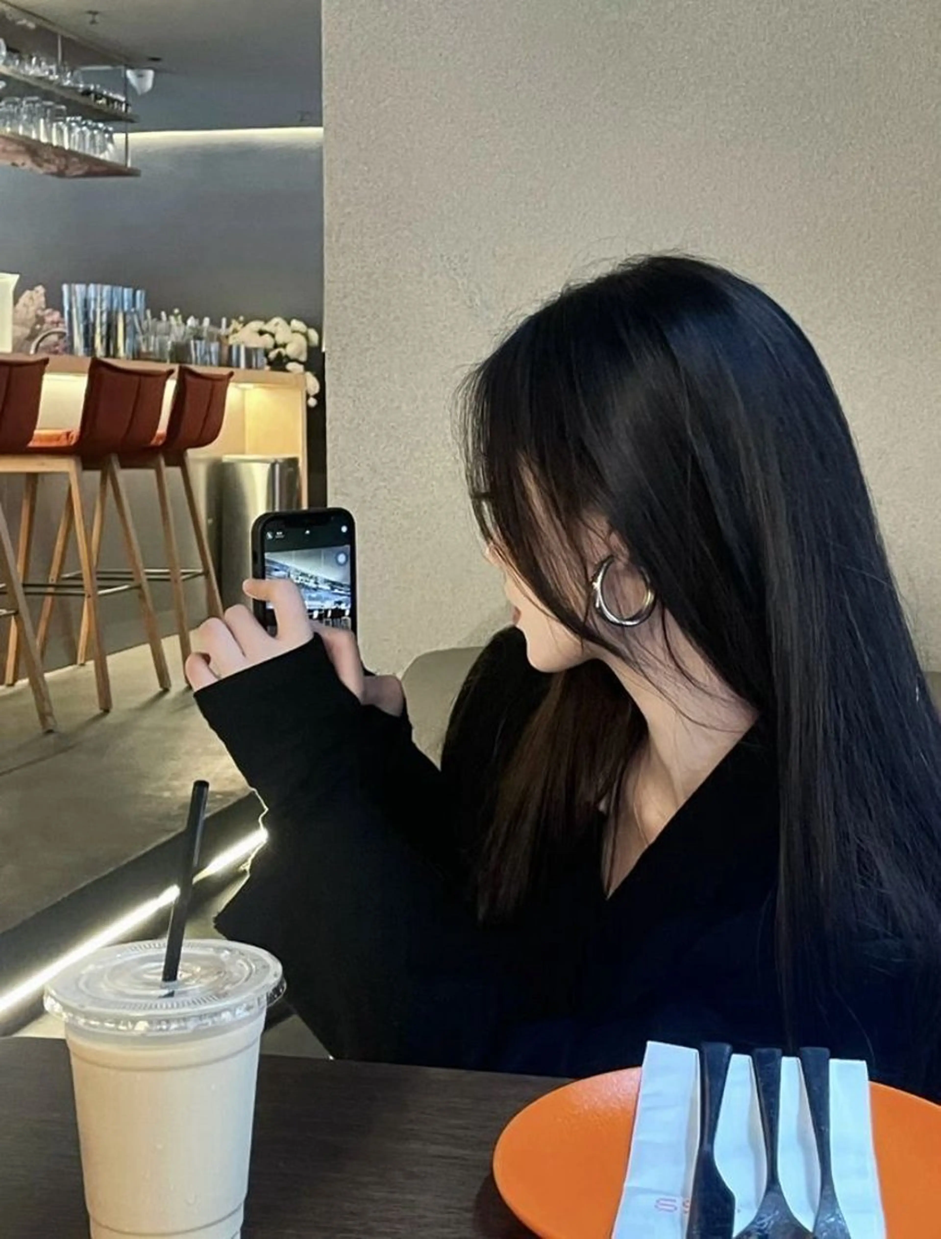 カラー カット ヘアカラー 韓国風暗髪ヘア🤍 🫧MIREIのヘアスタイル