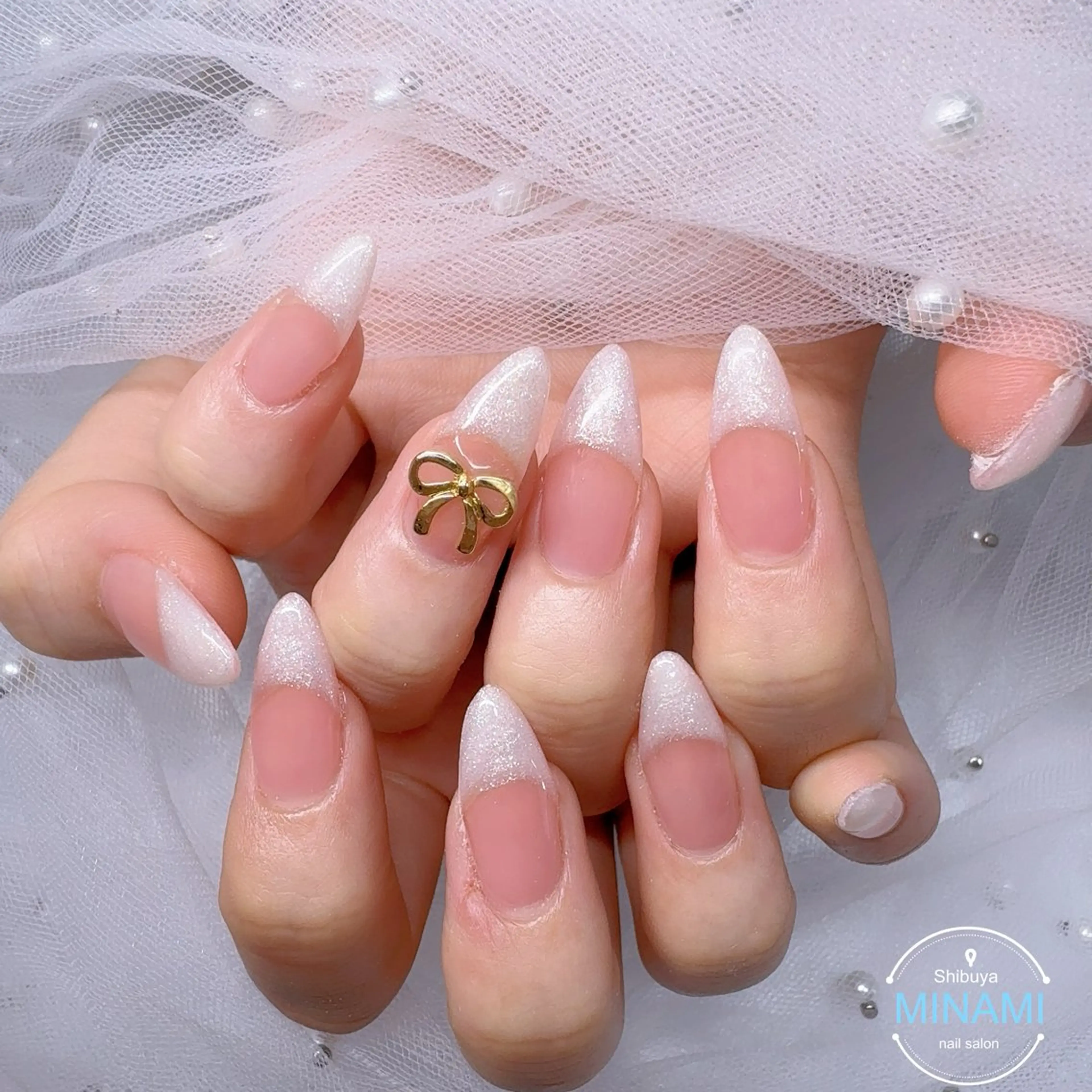 ★【長さだし10本】ハンドネイルフレンチorガラスフレンチ（初回ソフトジェルオフ無料）の写真
