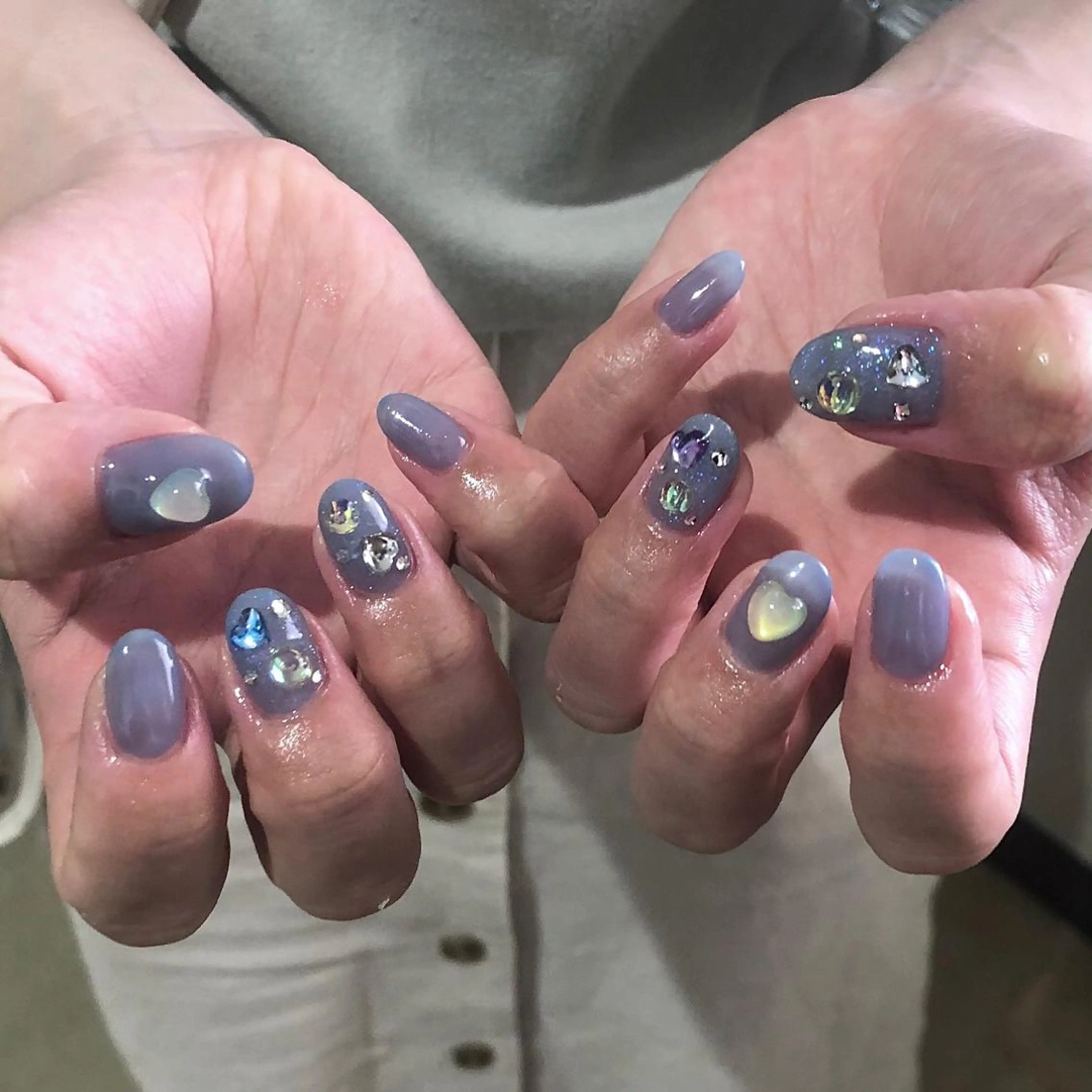 ネイル ブルー ☽ ☾のネイルデザイン
