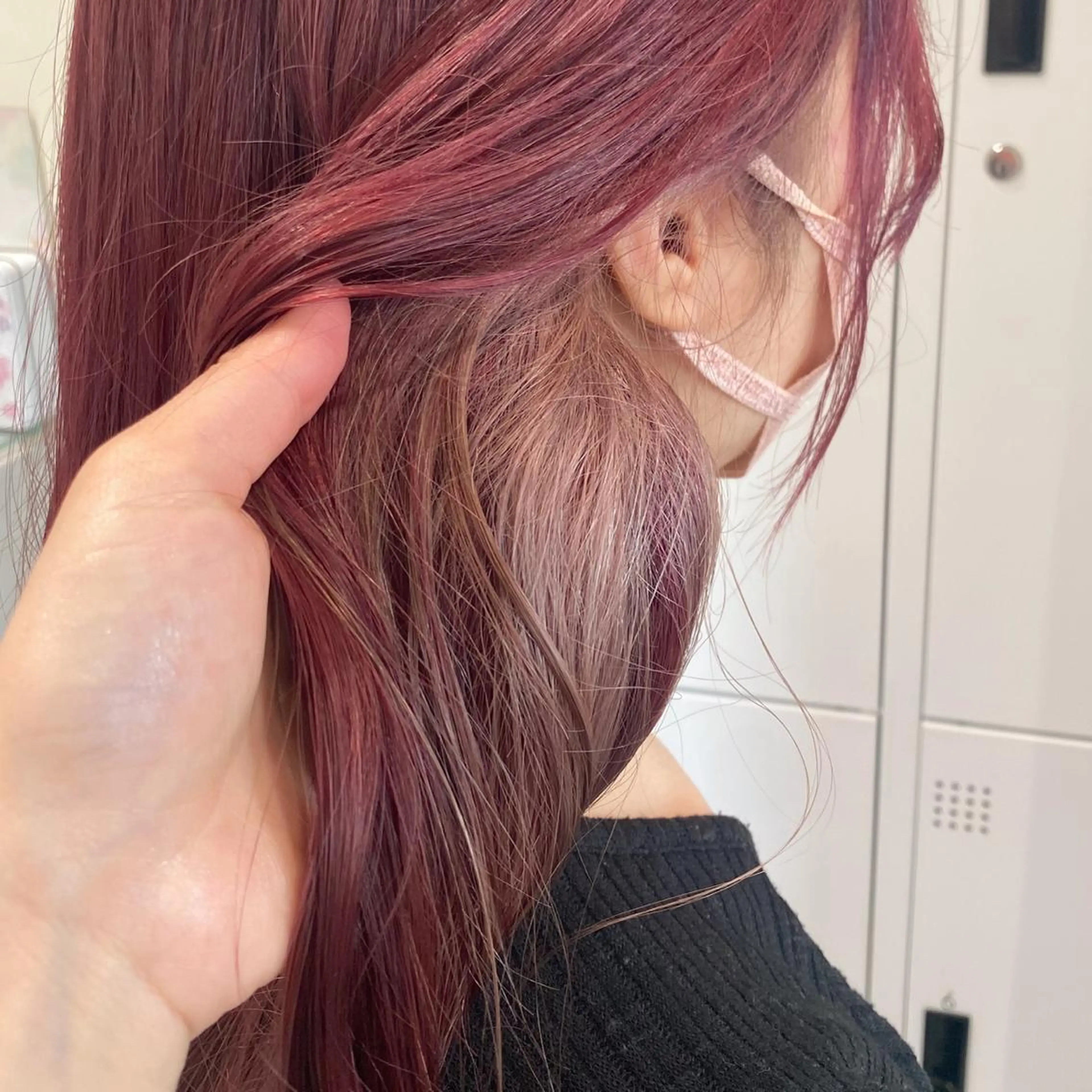 カラー ベージュカラー ラベンダーカラー ラベンダーピンク ピンクカラー ピンクベージュ 暖色カラー /ヘアアレンジ/花鈴のヘアスタイル