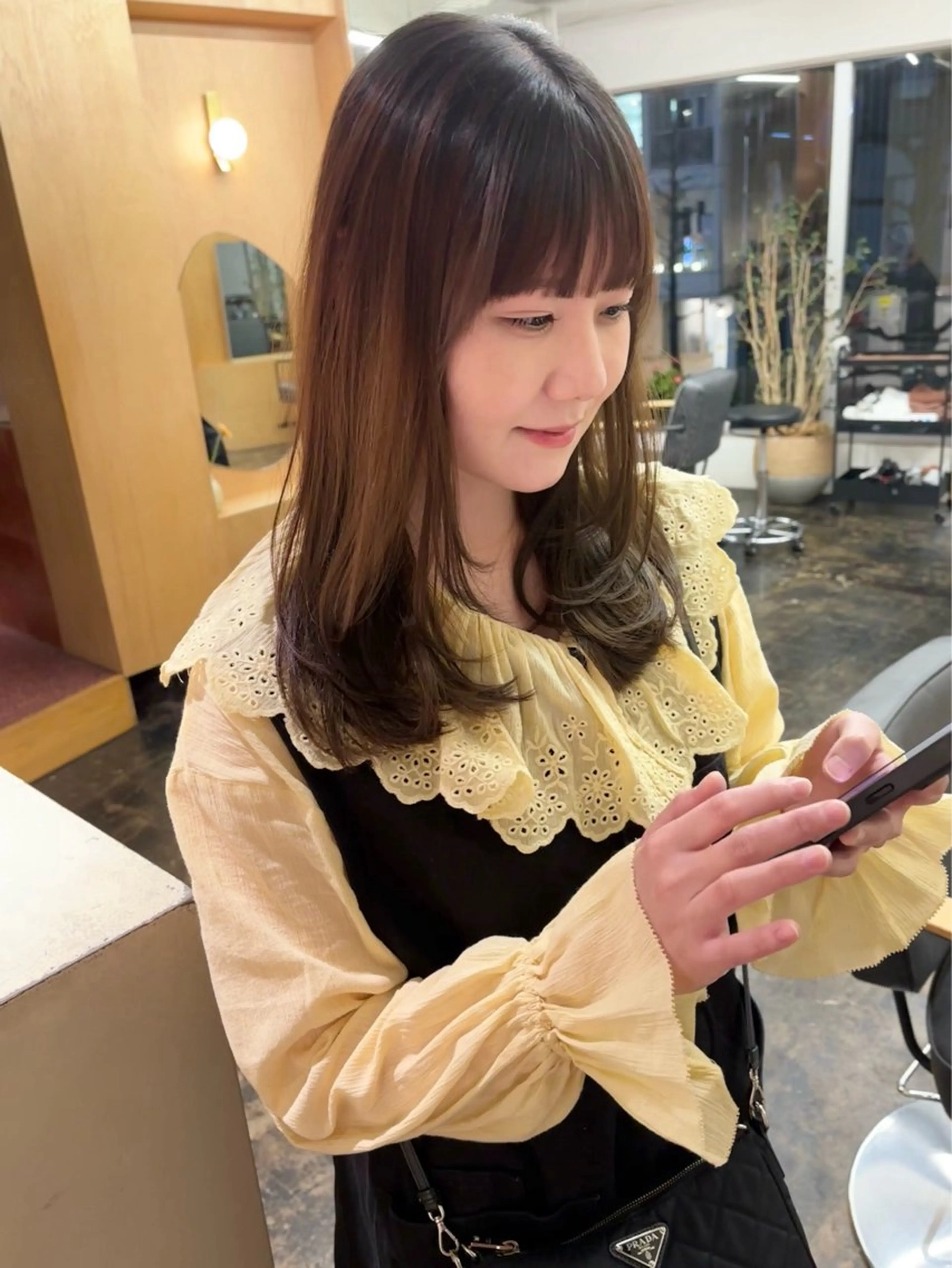 ミディアム 顔周りカット レイヤーカット カット トリートメント 美空🐇 レイヤー / 透明感カラー🩰のヘアスタイル